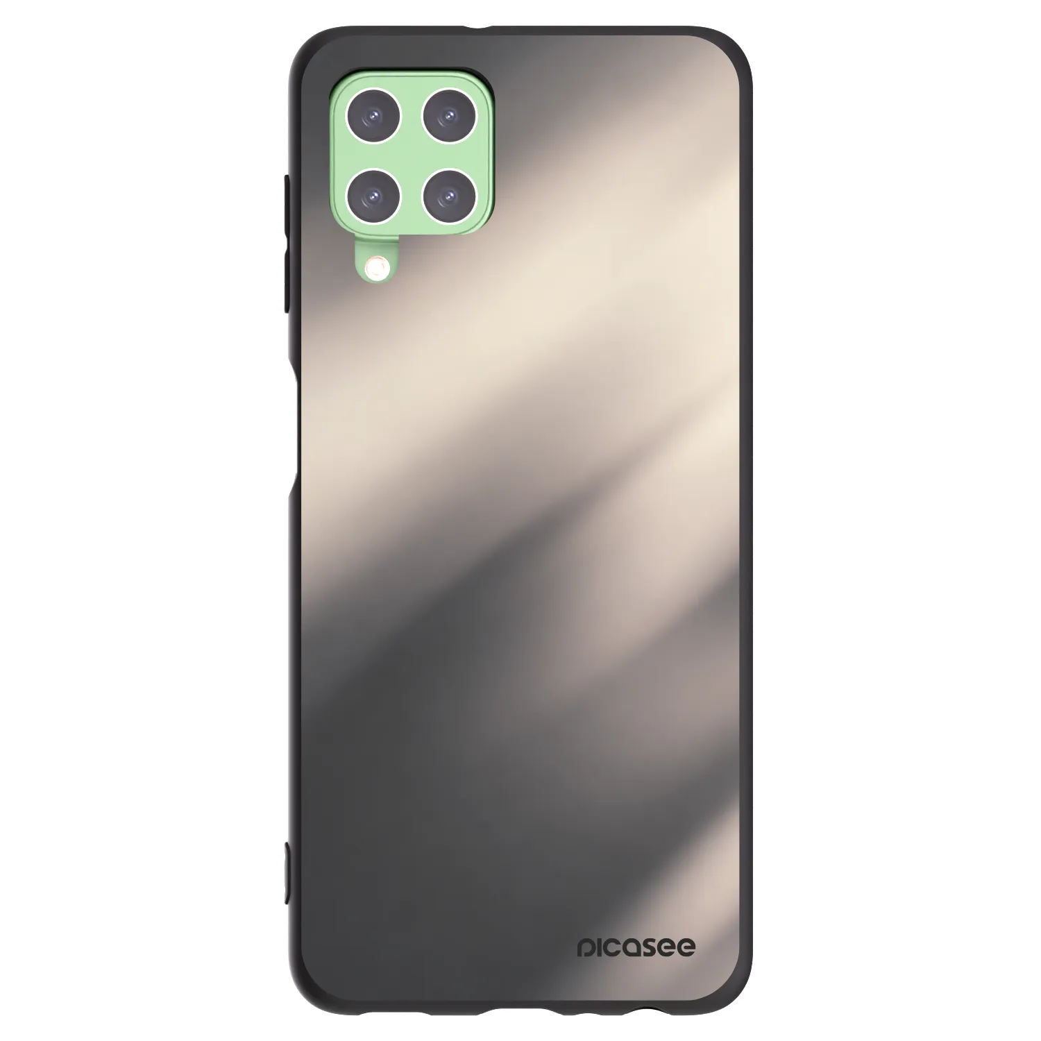 Picasee Samsung Galaxy A22 A225F 4G Hülle - Schwarzes Silikon - Smoky Beige
