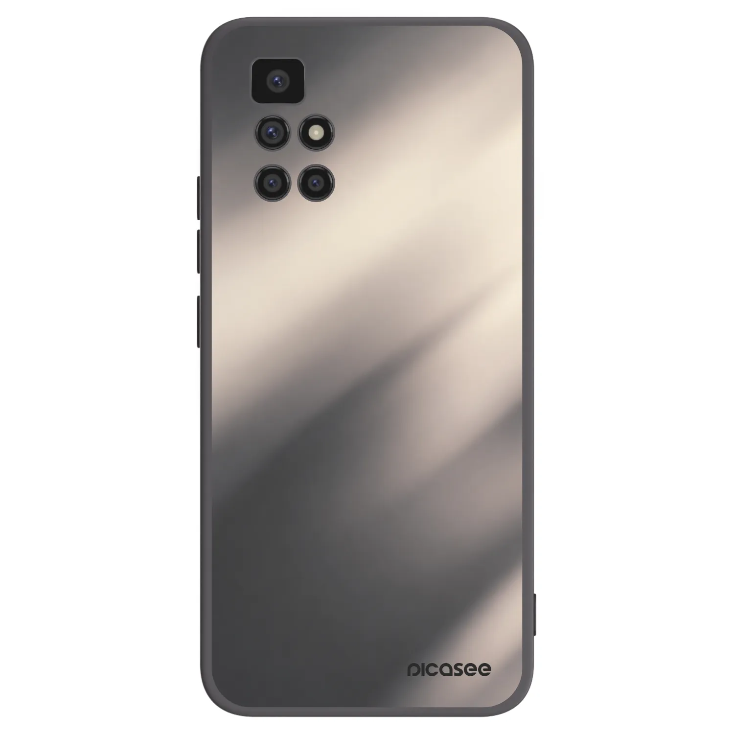 Picasee Xiaomi Redmi 10 Hülle - Schwarzes Silikon - Smoky Beige