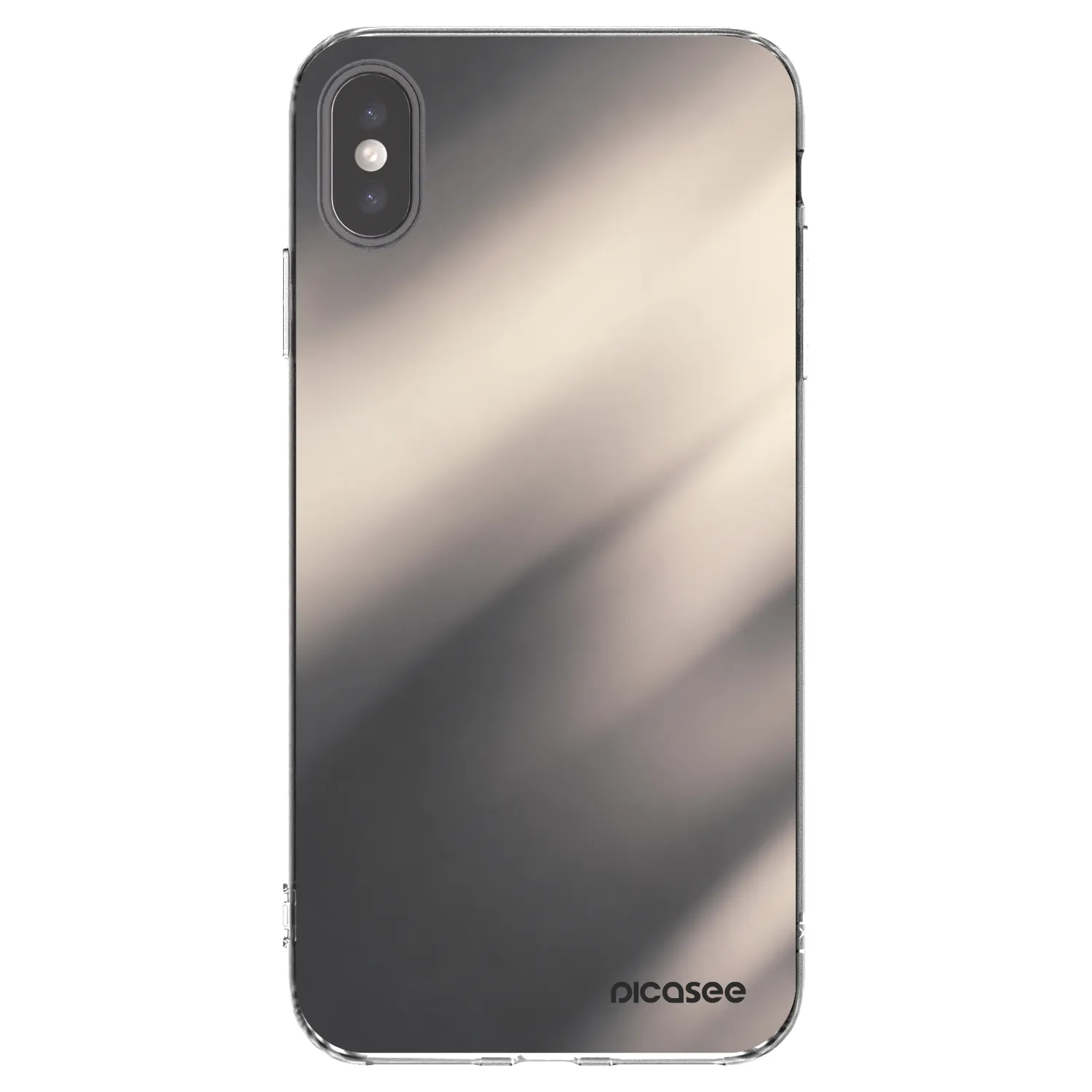 Picasee Apple iPhone XS Max Hülle - Transparentes Silikon - Smoky Beige