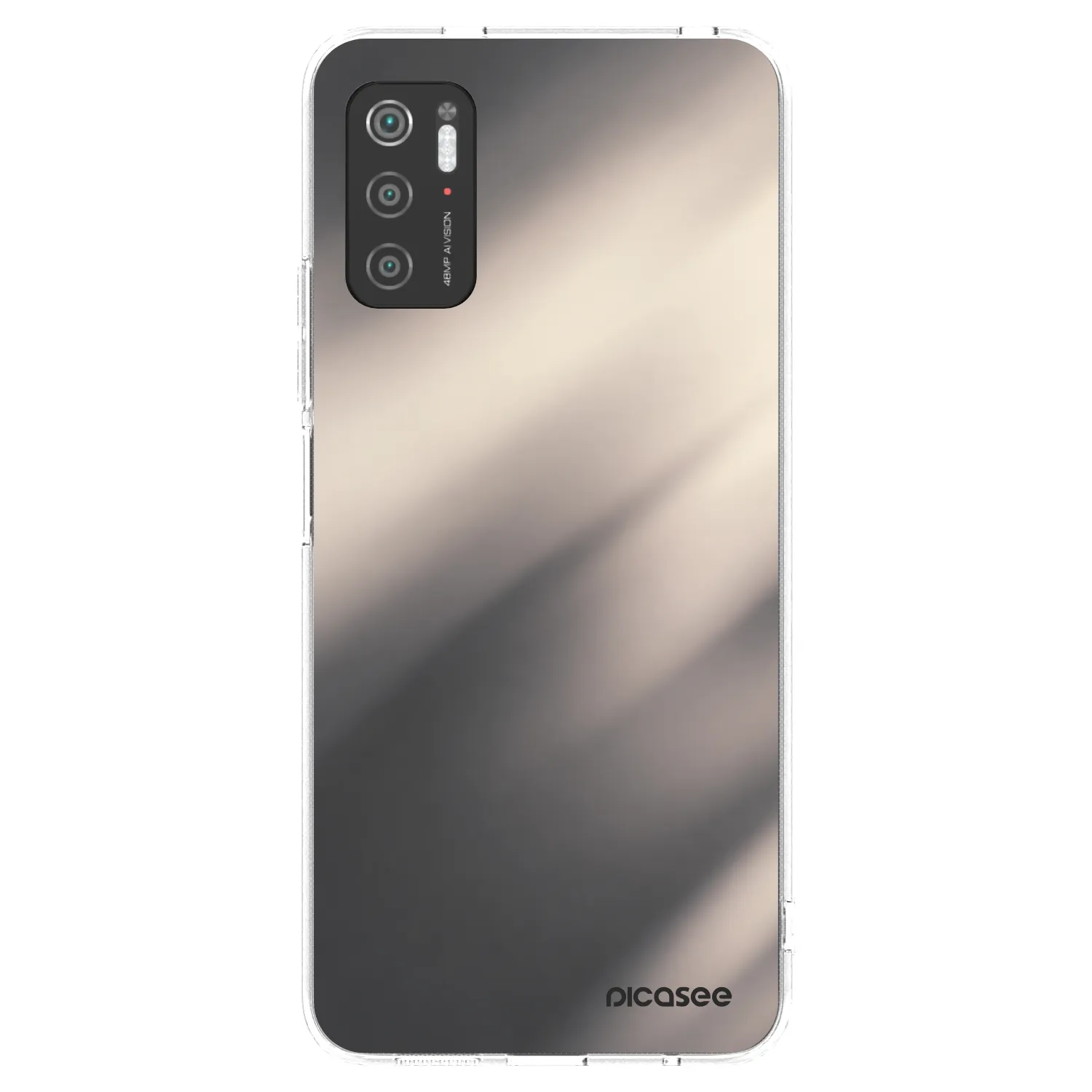 Picasee Xiaomi Poco M3 Pro 5G Hülle - Transparentes Silikon - Smoky Beige