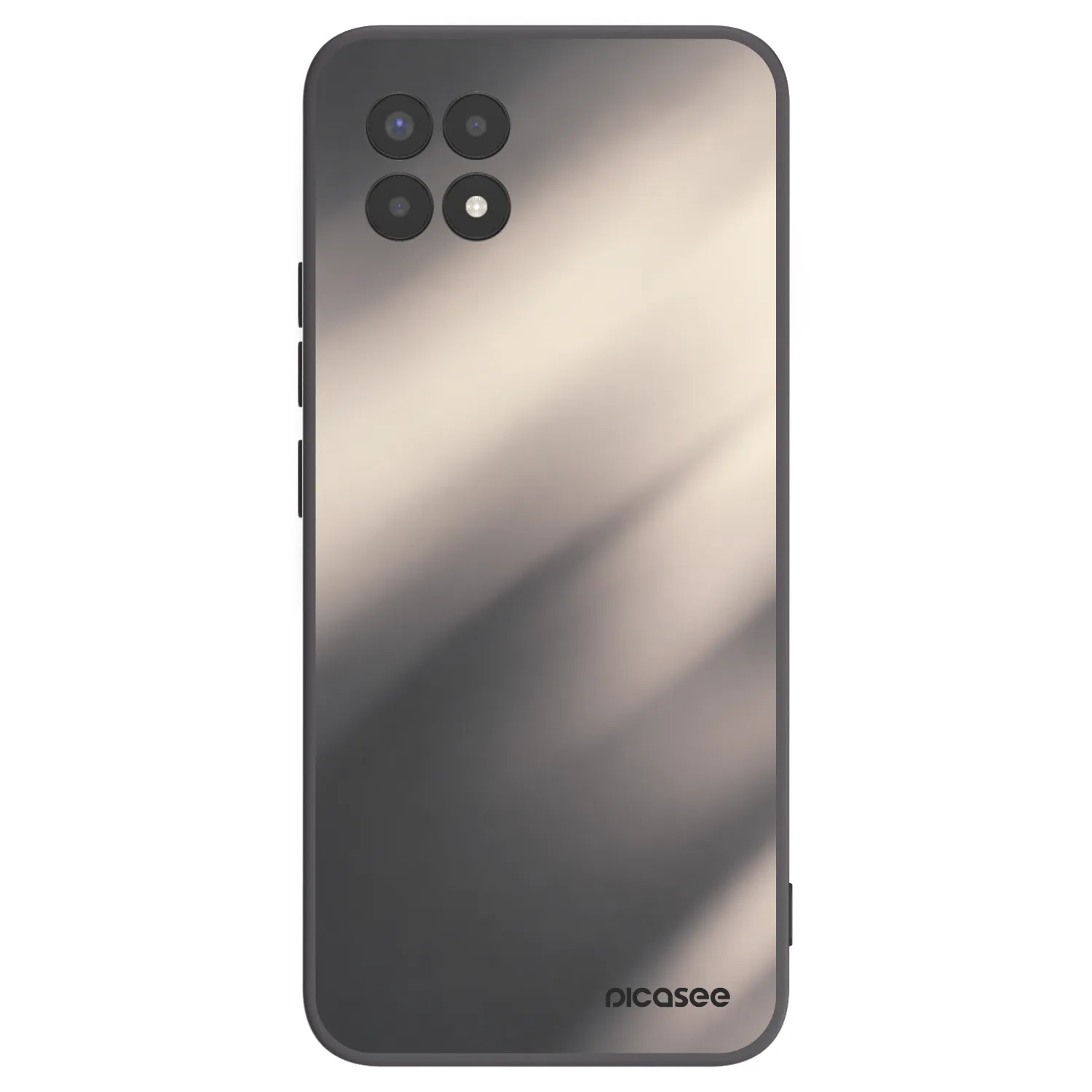 Picasee Realme 8i Hülle - Schwarzes Silikon - Smoky Beige