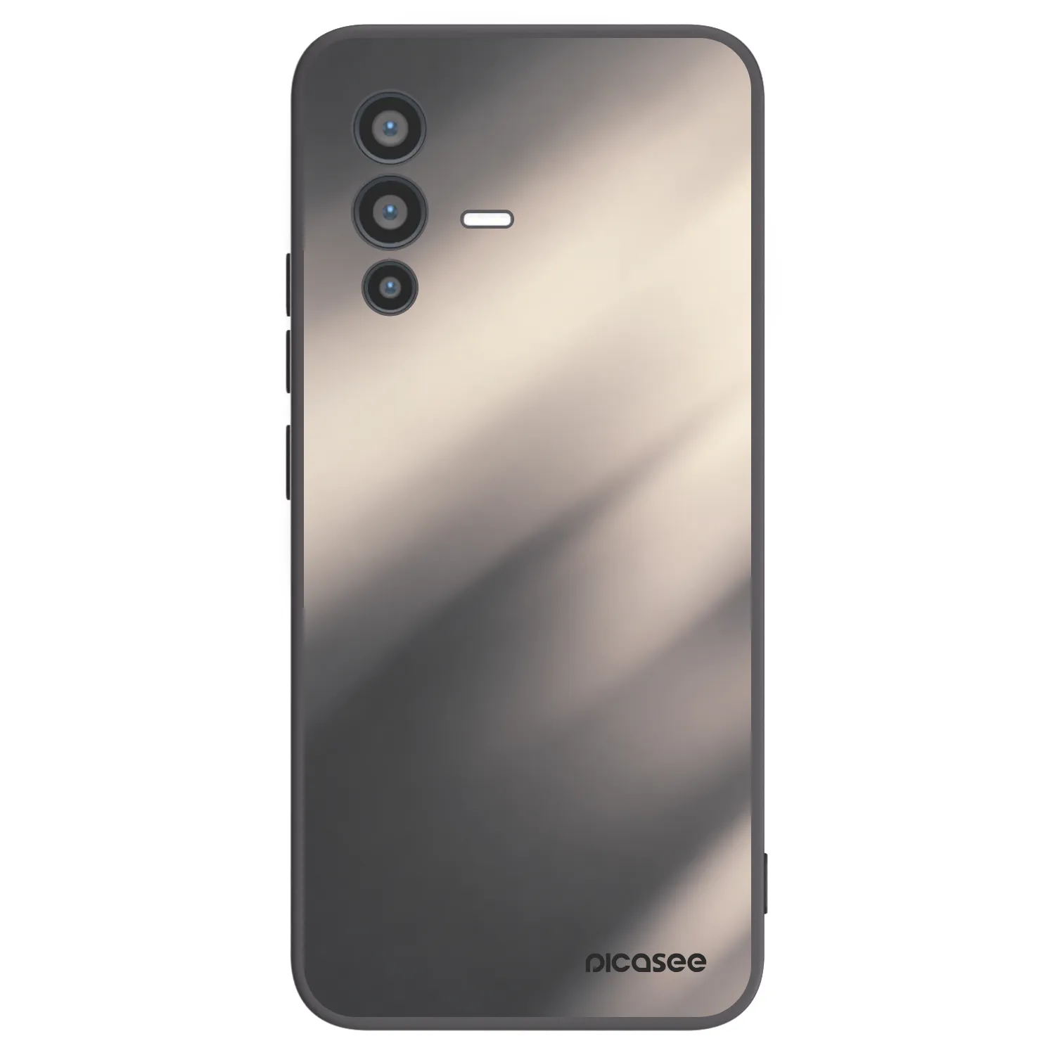 Picasee Vivo V23 5G Hülle - Schwarzes Silikon - Smoky Beige