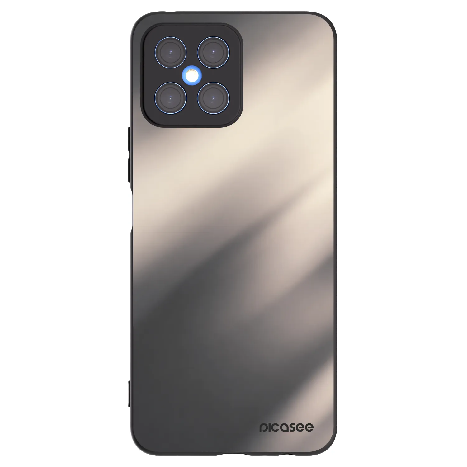 Picasee Honor X8 4G Hülle - Schwarzes Silikon - Smoky Beige