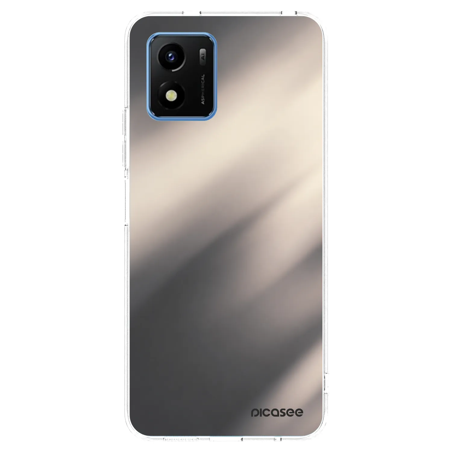 Picasee Vivo Y01 Hülle - Transparentes Silikon - Smoky Beige