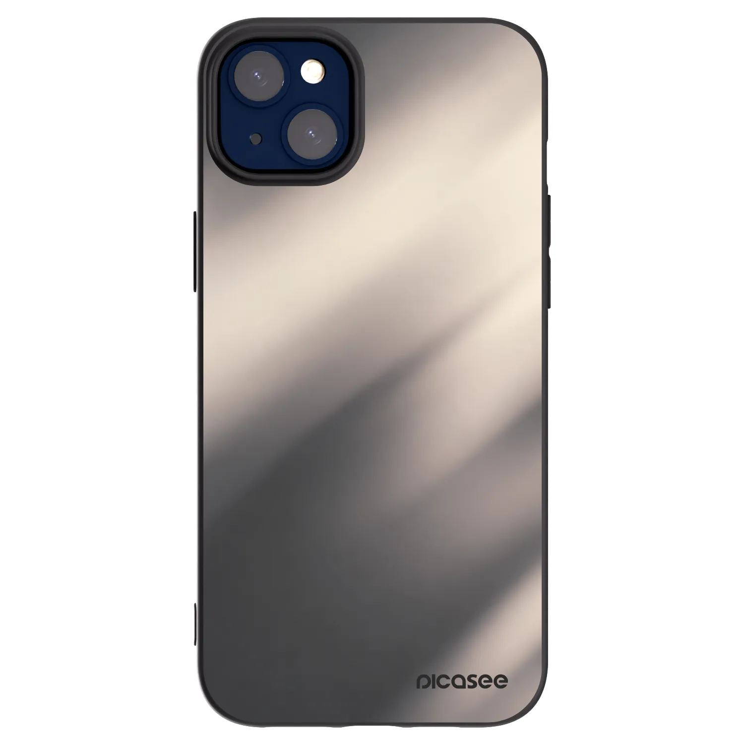 Picasee Apple iPhone 14 Plus Hülle - Schwarzes Silikon - Smoky Beige