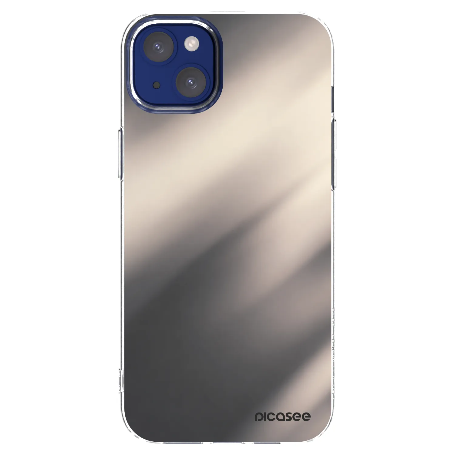 Picasee Apple iPhone 14 Plus Hülle - Transparentes Silikon - Smoky Beige
