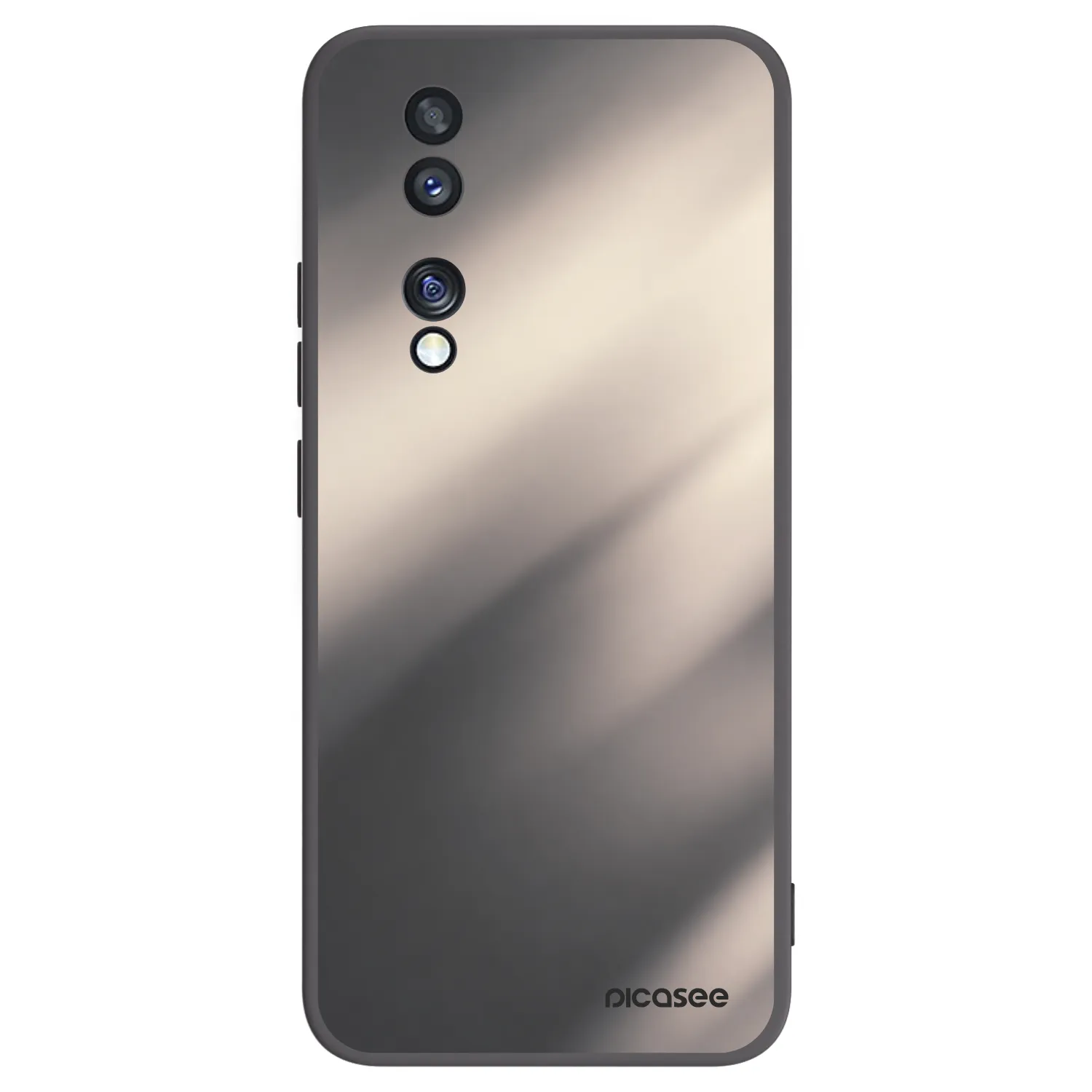 Picasee Honor 70 Hülle - Schwarzes Silikon - Smoky Beige