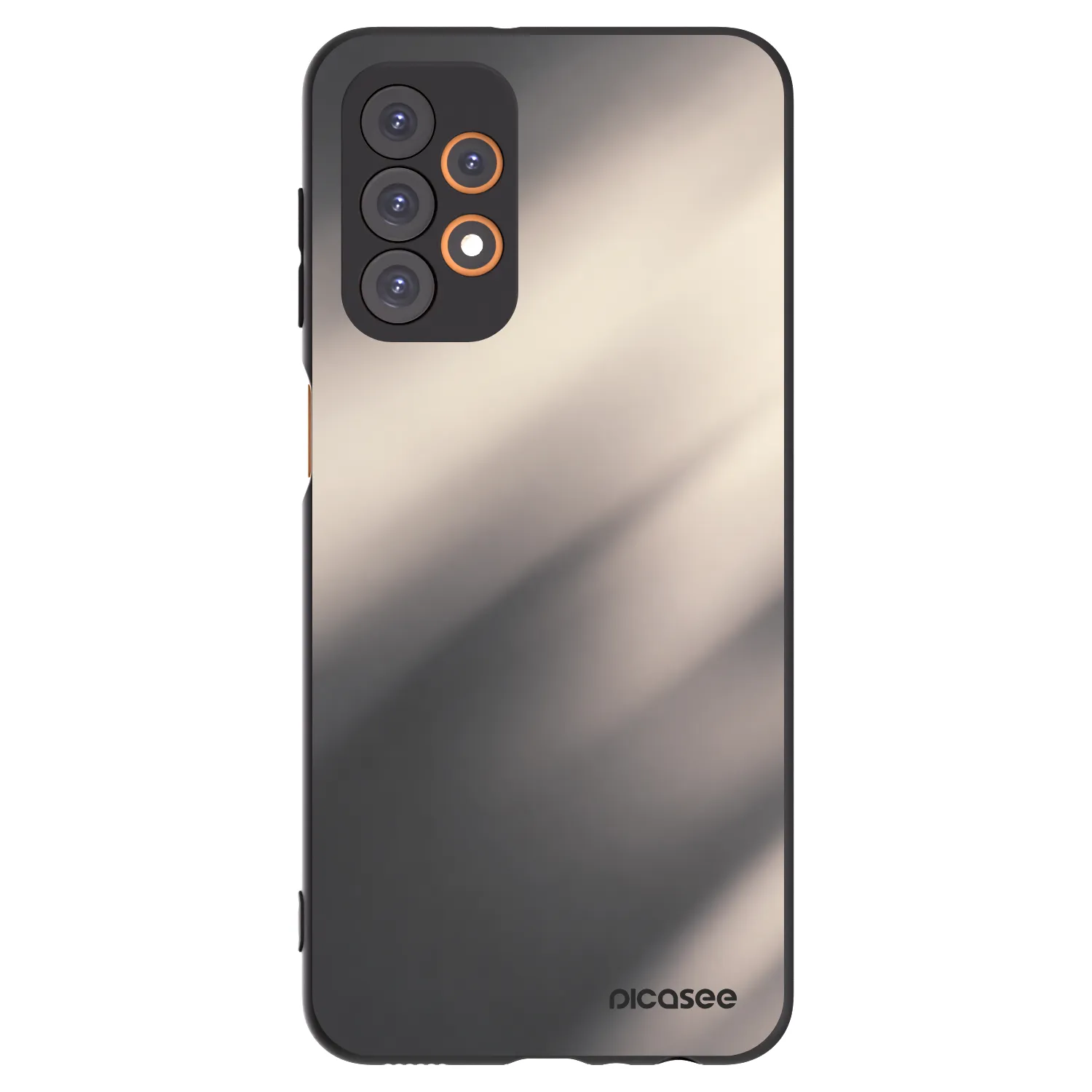 Picasee Samsung Galaxy A23 A235F 4G Hülle - Schwarzes Silikon - Smoky Beige