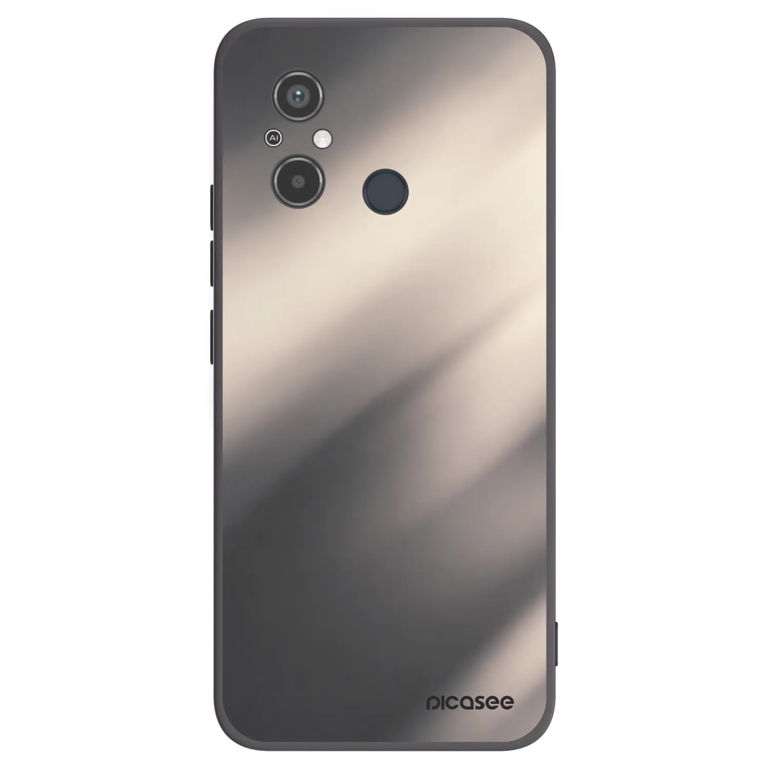 Picasee Xiaomi Redmi 12C Hülle - Schwarzes Silikon - Smoky Beige