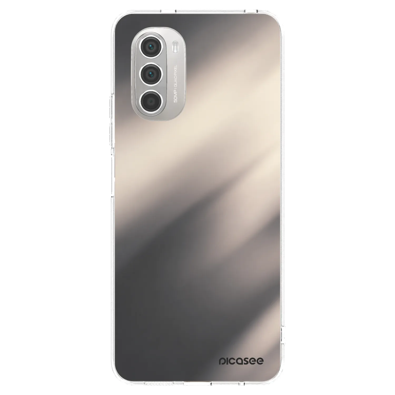 Picasee Motorola Moto G51 Hülle - Transparentes Silikon - Smoky Beige