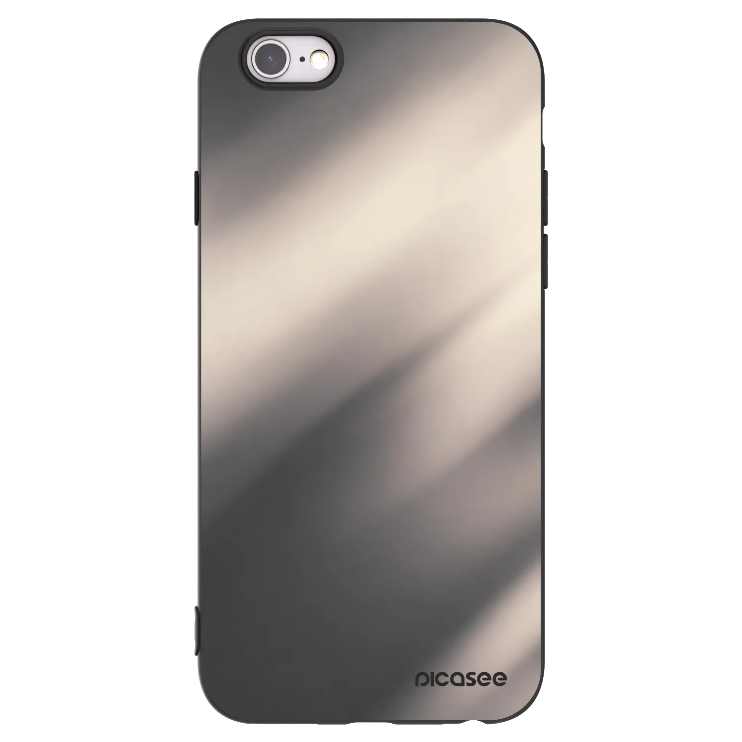 Picasee Apple iPhone 6/6S Hülle - Schwarzes Silikon - Smoky Beige