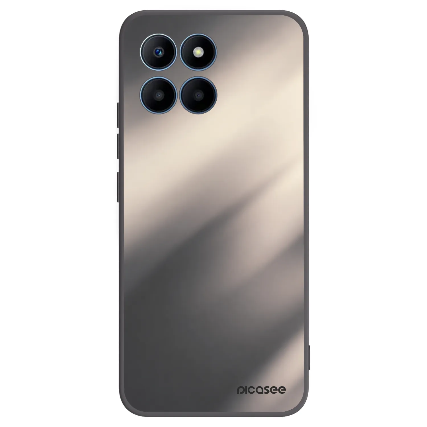 Picasee Honor 70 Lite Hülle - Schwarzes Silikon - Smoky Beige