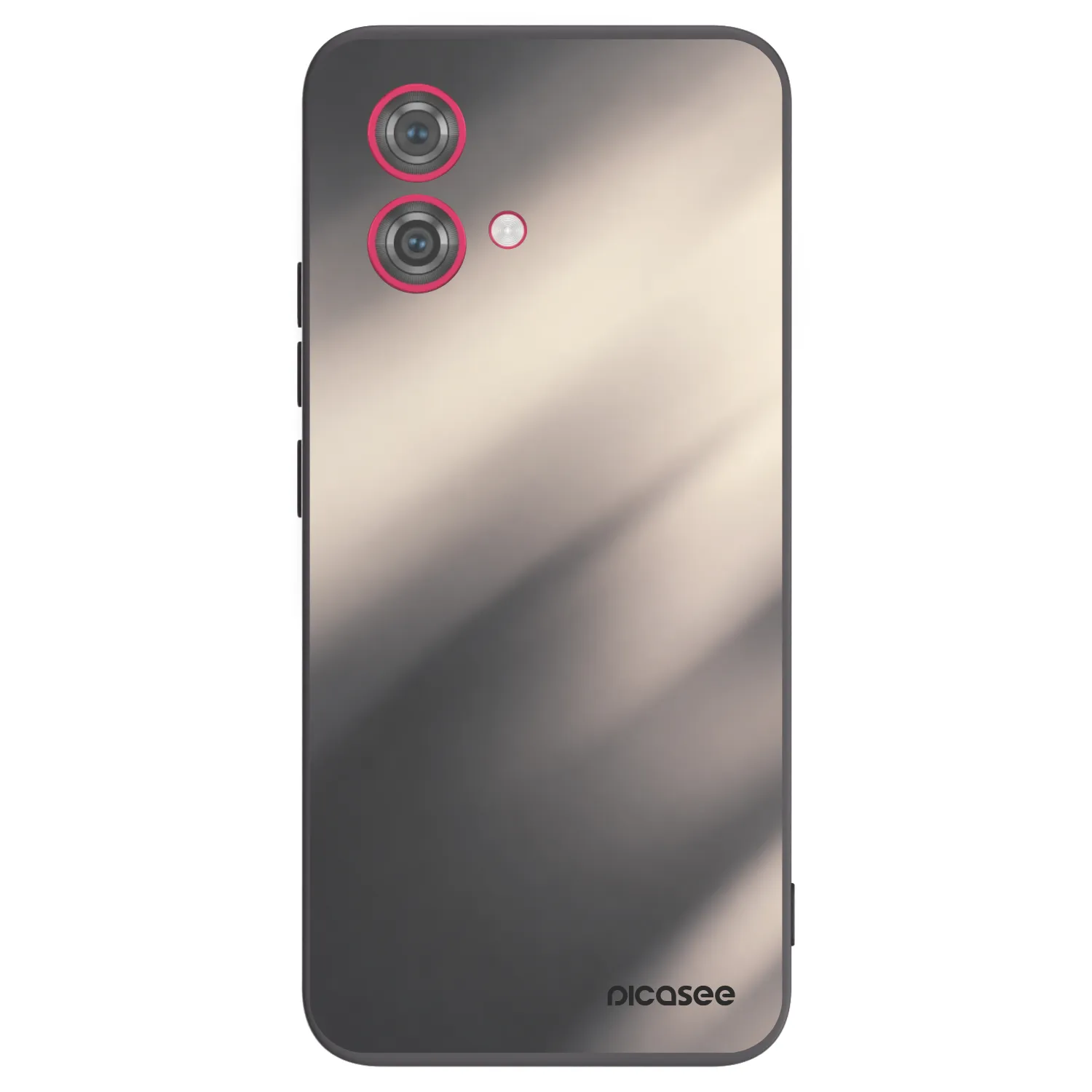 Picasee Motorola Moto G84 5G Hülle - Schwarzes Silikon - Smoky Beige