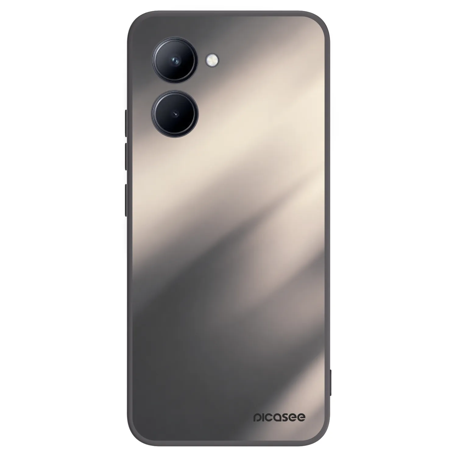 Picasee Realme C33 (2023) Hülle - Schwarzes Silikon - Smoky Beige