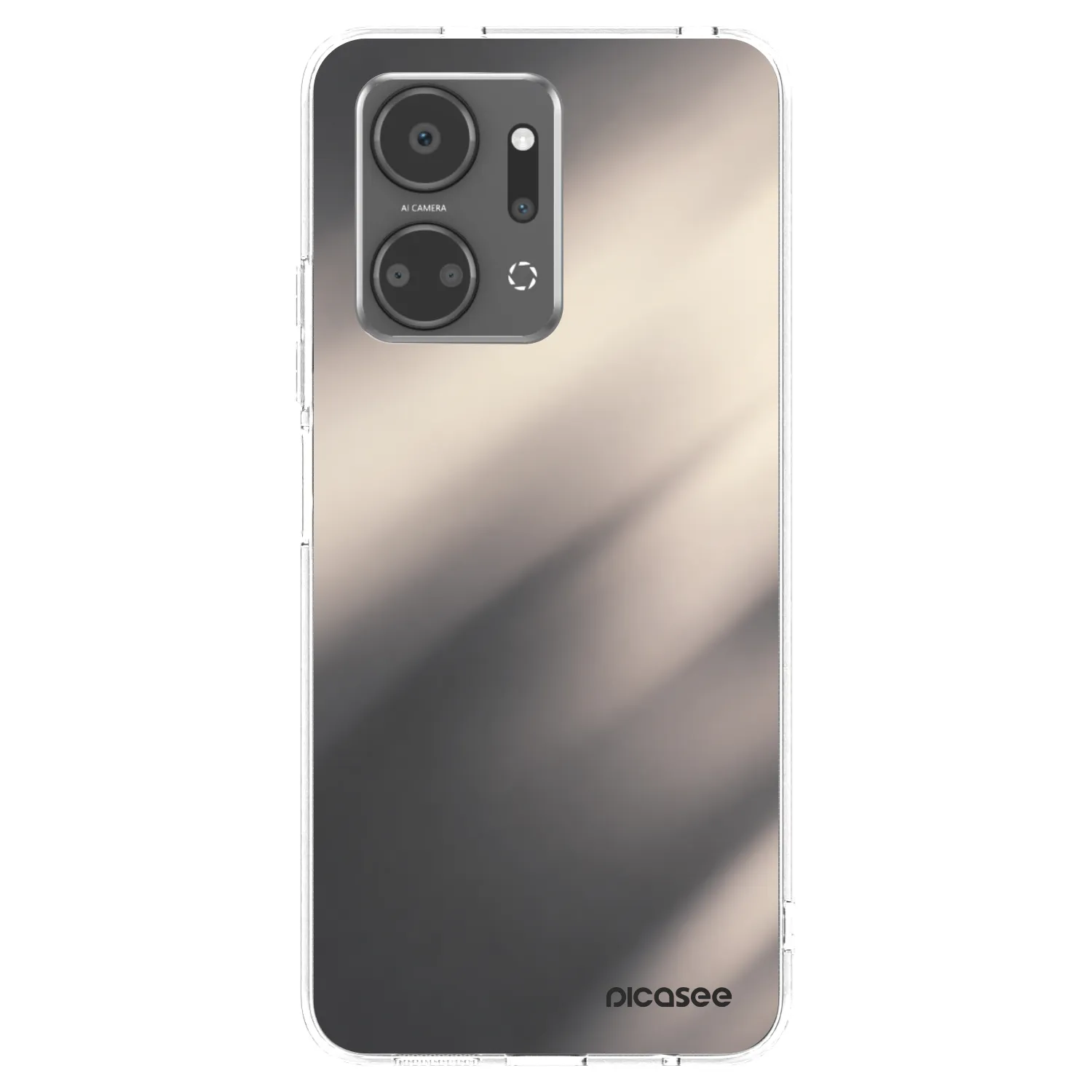 Picasee Honor X7a Hülle - Transparentes Silikon - Smoky Beige