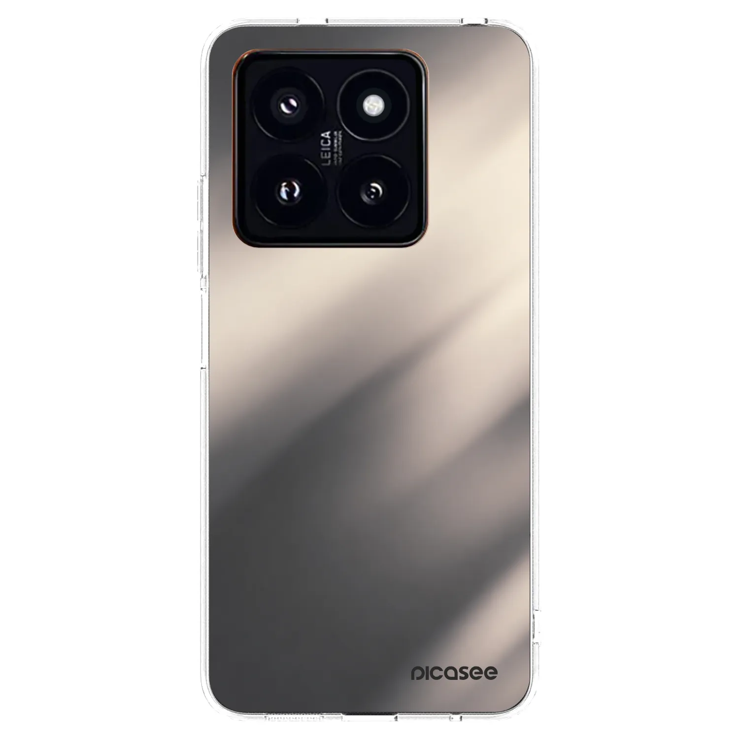 Picasee Xiaomi 14 Pro Hülle - Transparentes Silikon - Smoky Beige