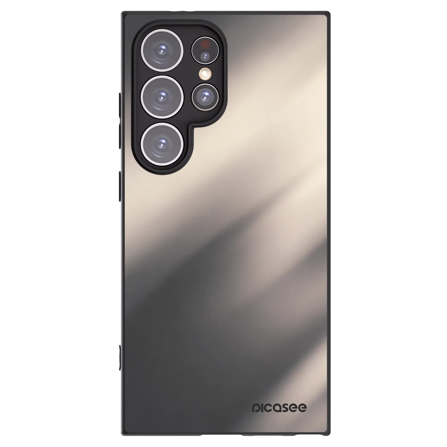 Picasee Samsung Galaxy S24 Ultra S928B 5G Hülle - Schwarzes Silikon - Smoky Beige