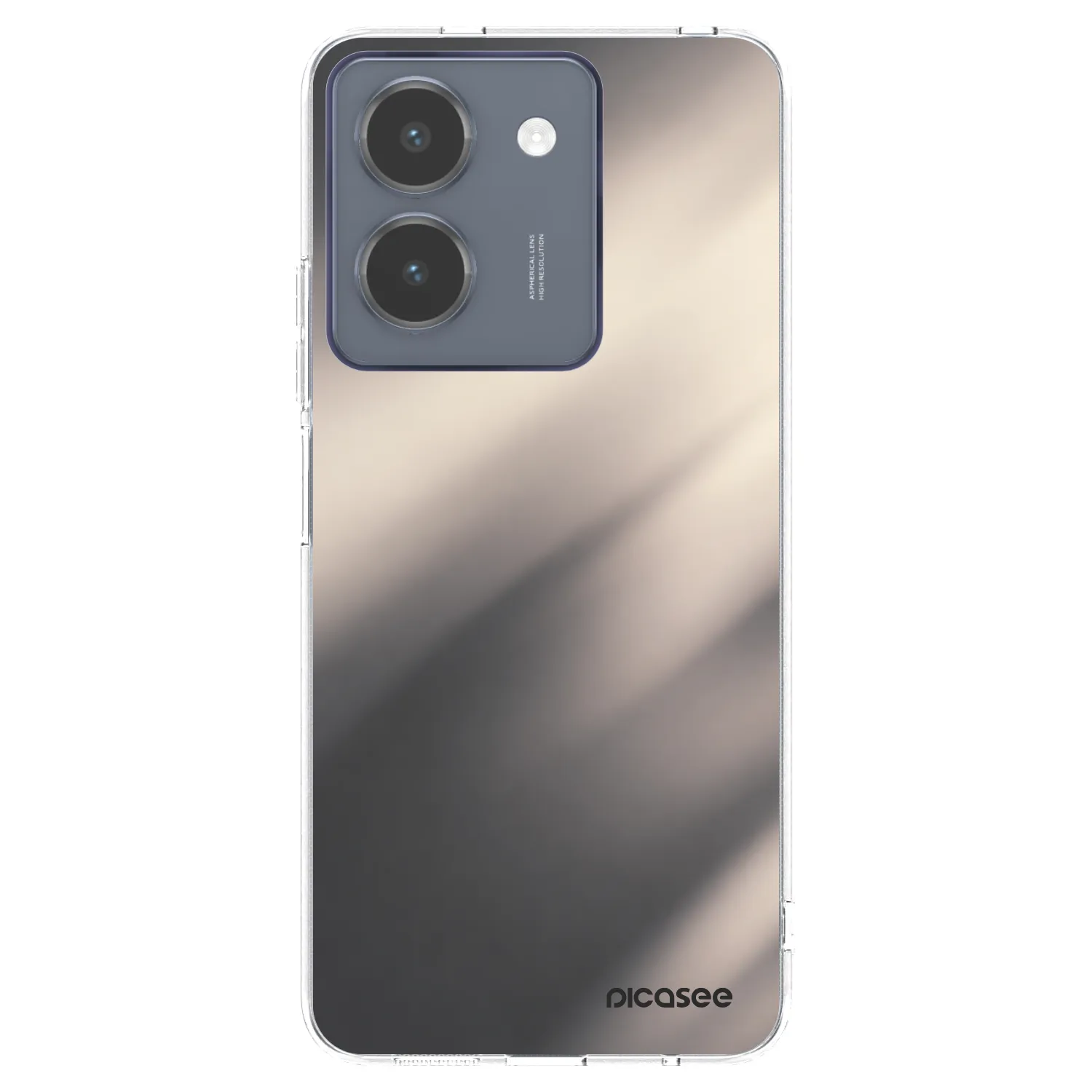 Picasee Vivo Y36 4G Hülle - Transparentes Silikon - Smoky Beige