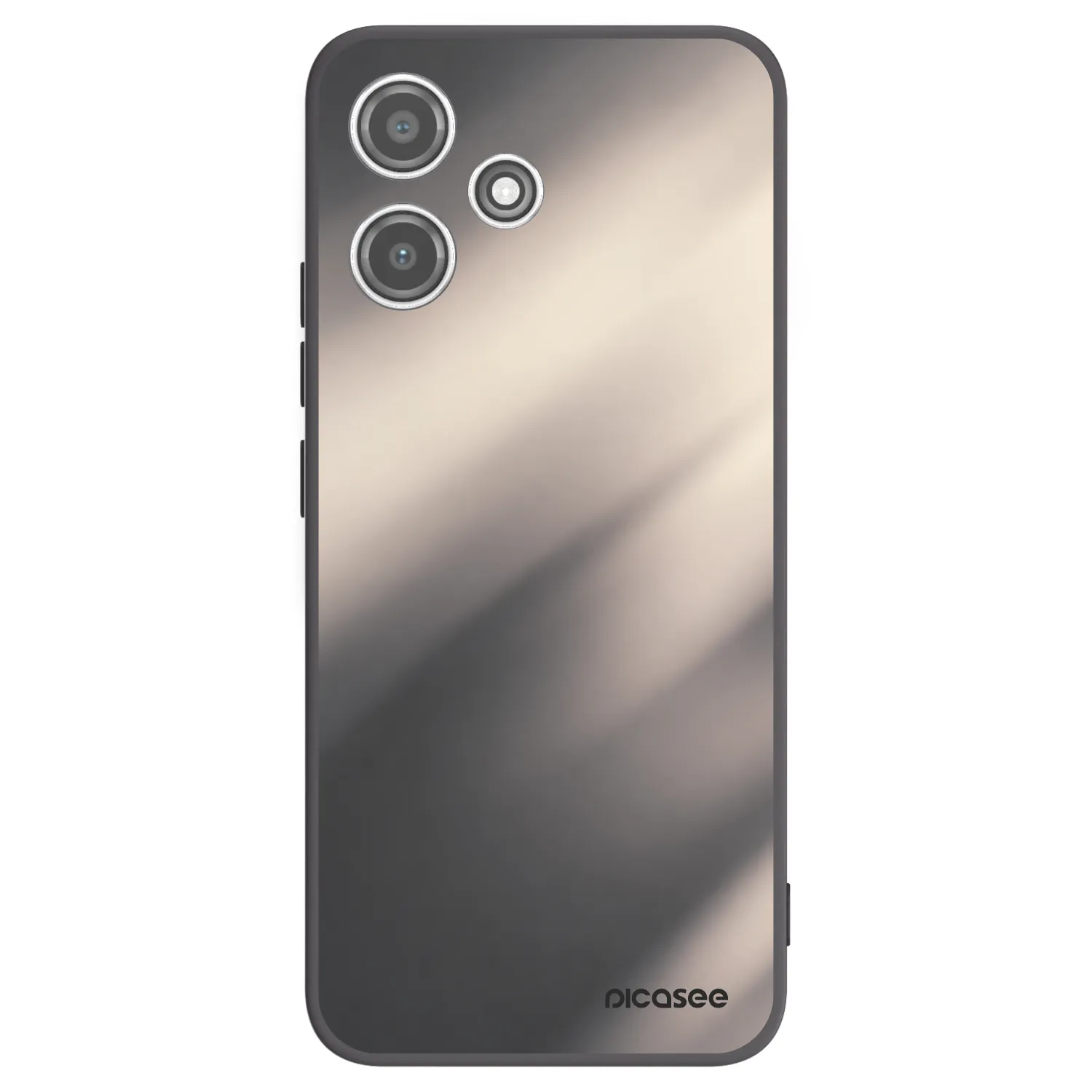 Picasee Xiaomi Redmi 12 5G Hülle - Schwarzes Silikon - Smoky Beige