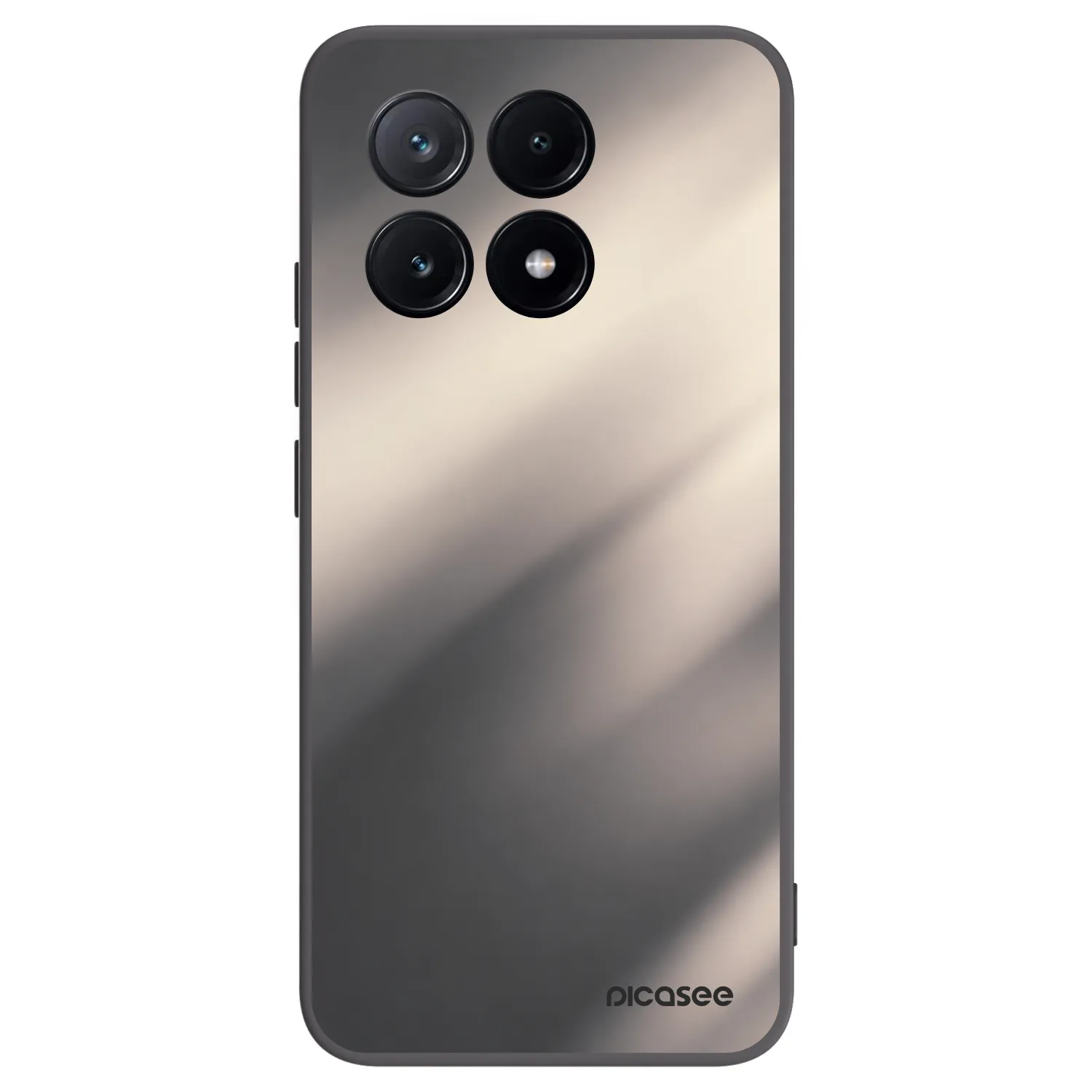 Picasee Xiaomi Poco X6 Pro Hülle - Schwarzes Silikon - Smoky Beige