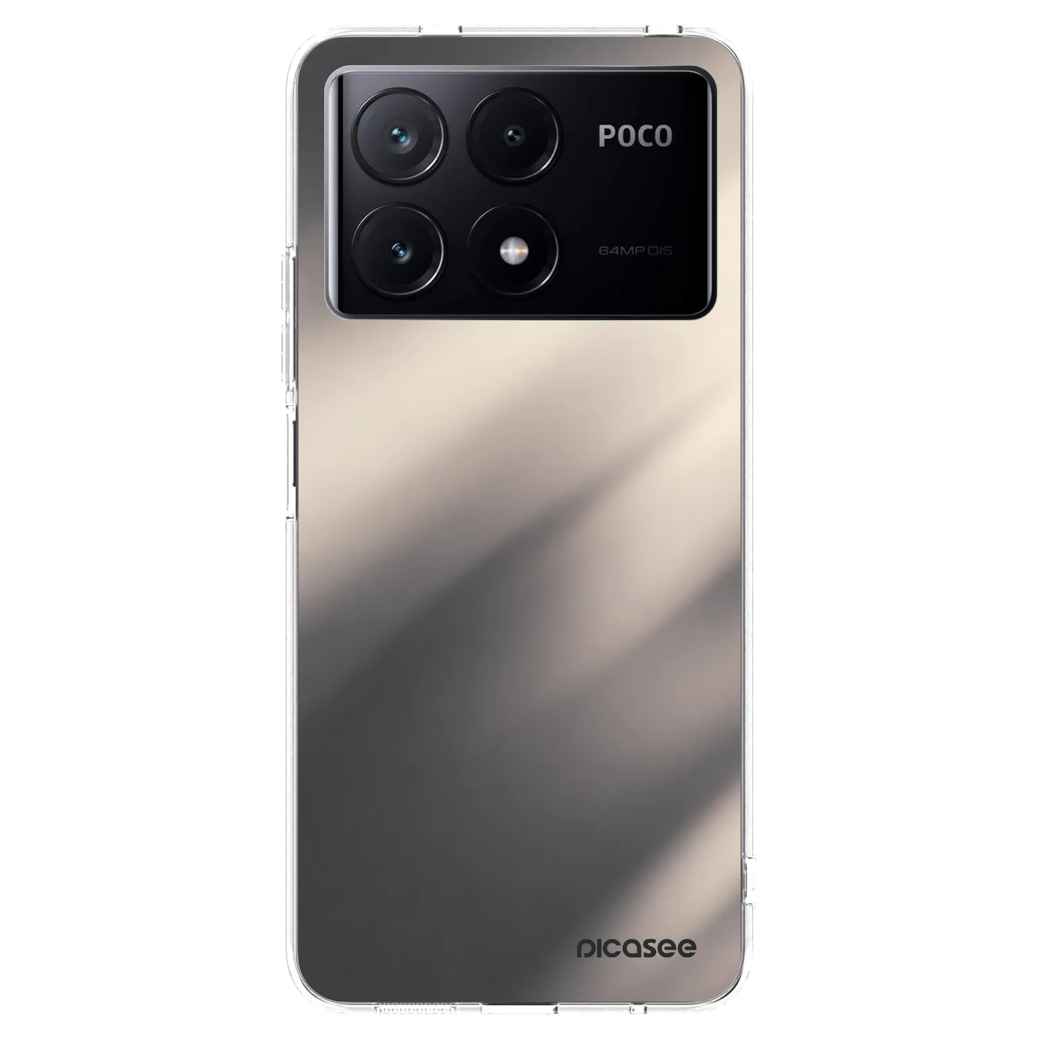 Picasee Xiaomi Poco X6 Pro Hülle - Transparentes Silikon - Smoky Beige
