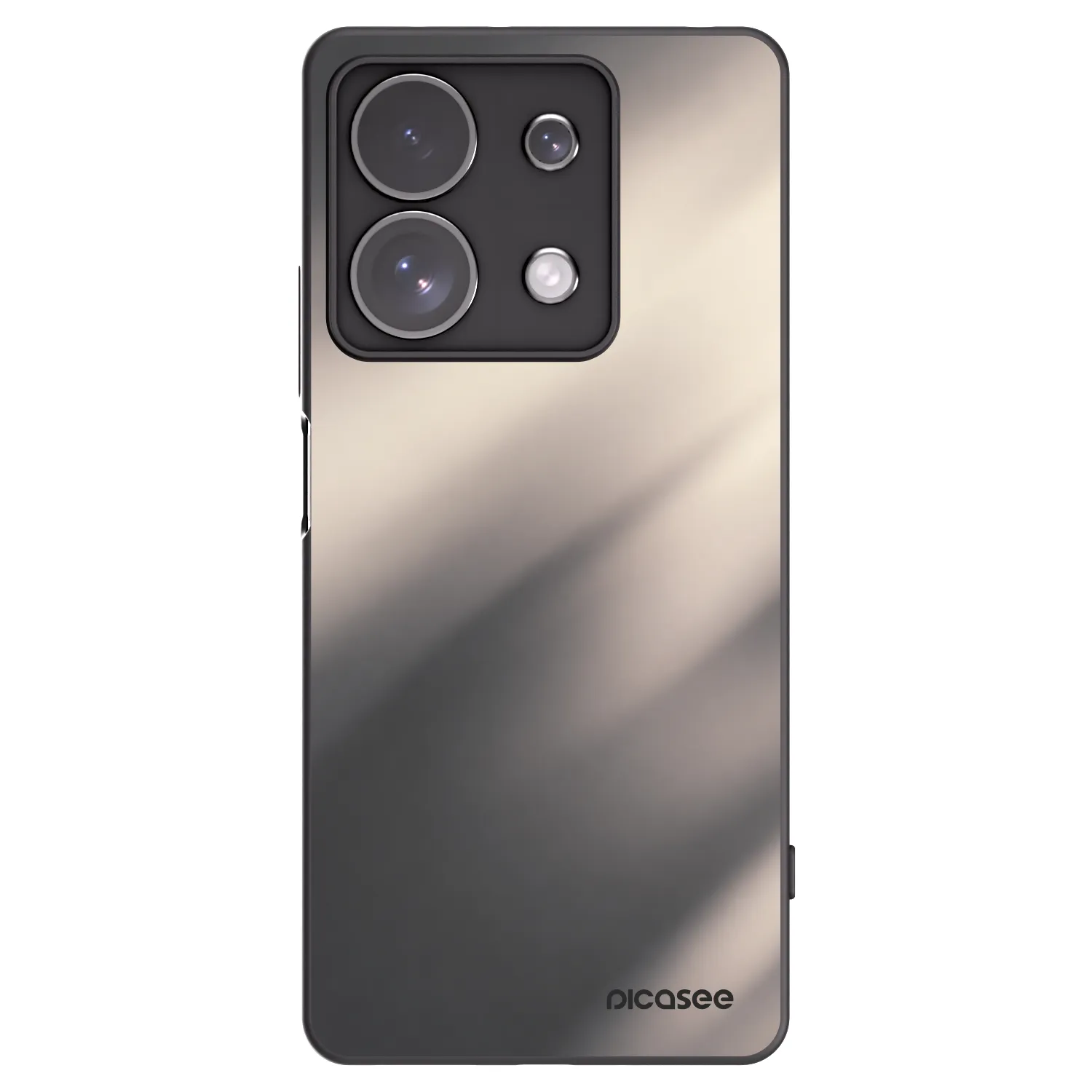 Picasee Xiaomi Redmi Note 13 Pro 4G Hülle - Schwarzes Silikon - Smoky Beige