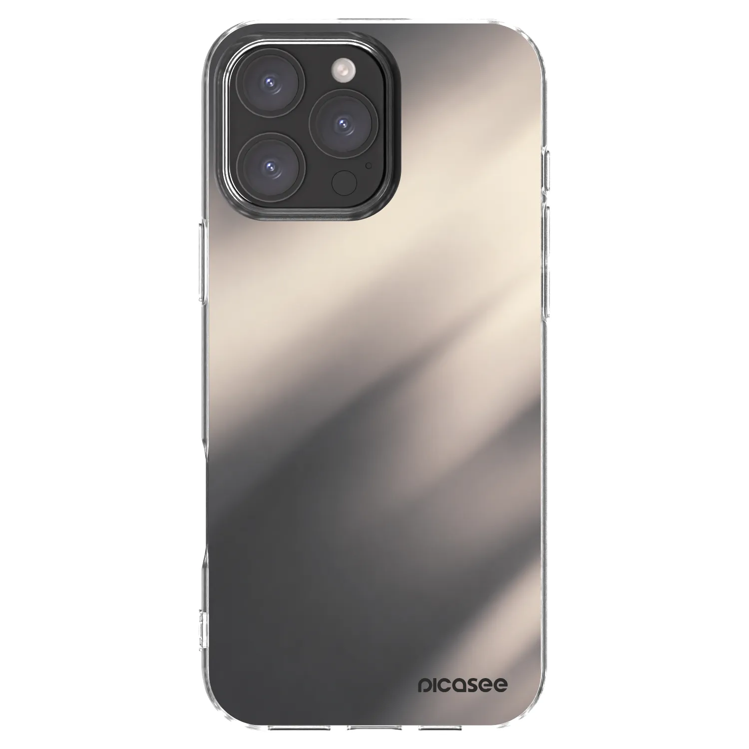 Picasee Apple iPhone 16 Pro Max Hülle - Transparentes Silikon - Smoky Beige