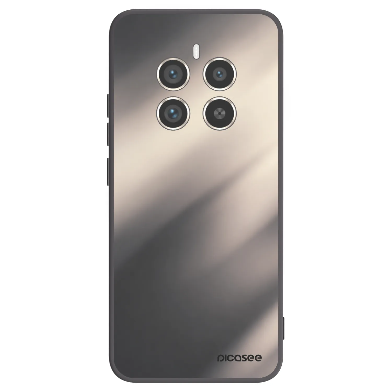 Picasee Realme 12 Pro 5G Hülle - Schwarzes Silikon - Smoky Beige