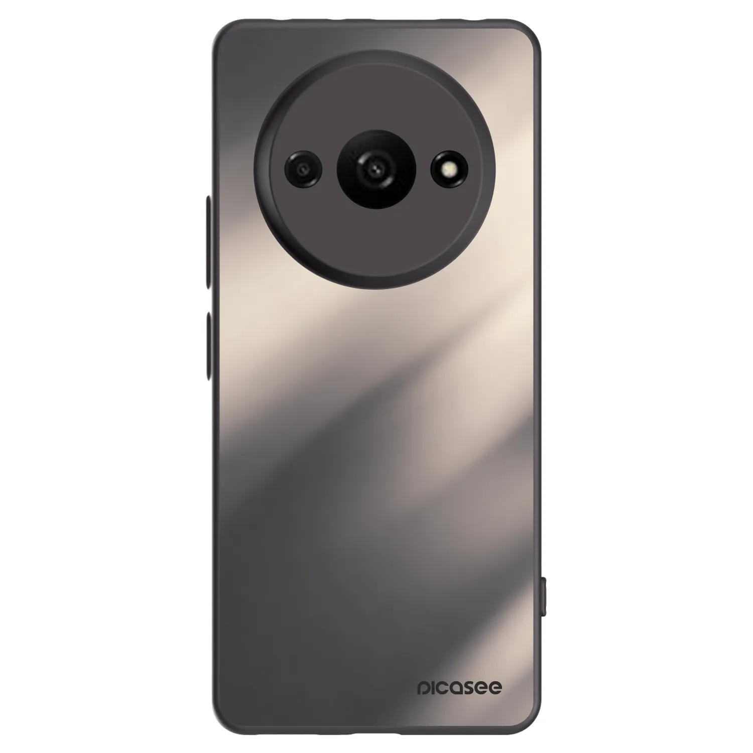 Picasee Xiaomi Redmi A3 Hülle - Schwarzes Silikon - Smoky Beige