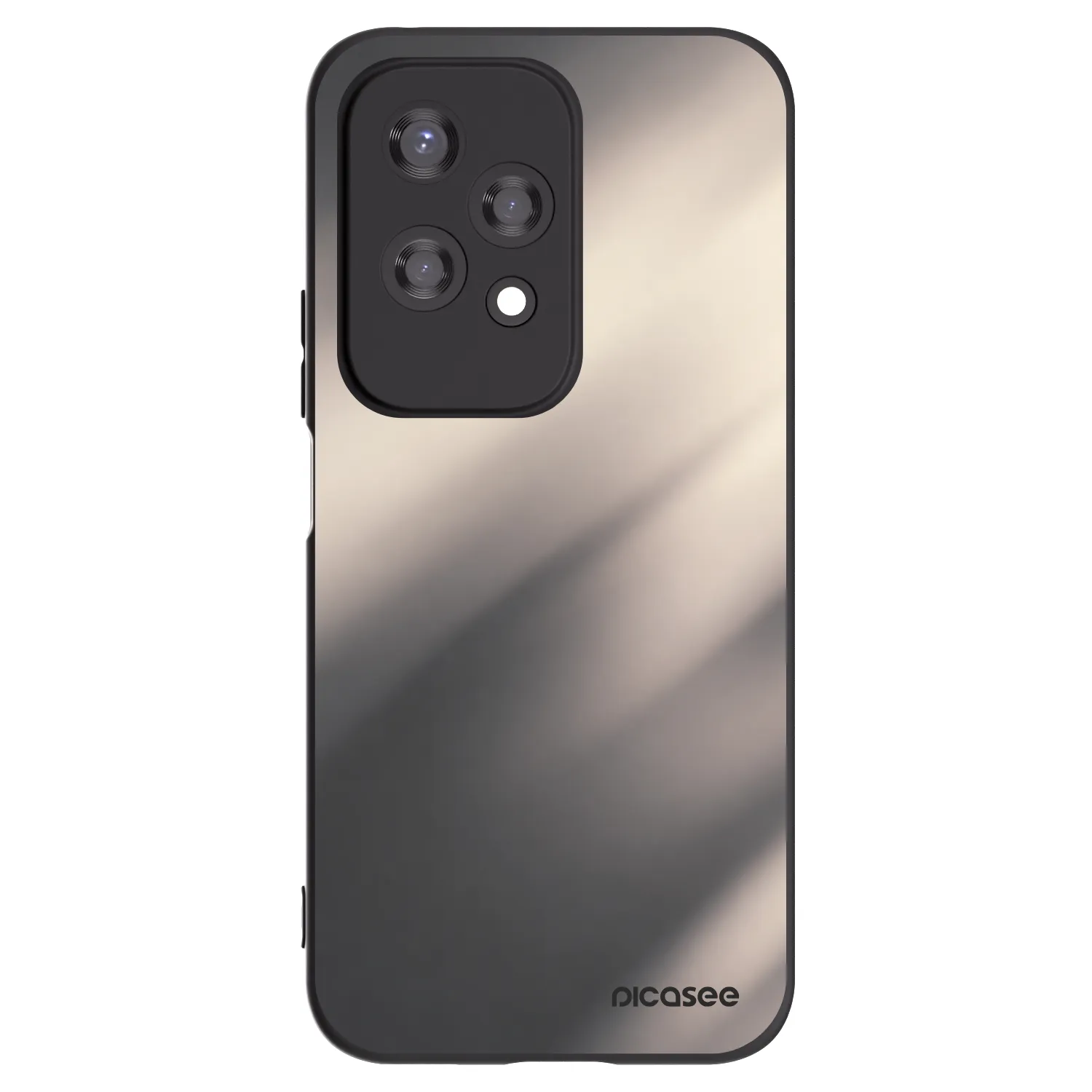 Picasee Honor 200 Lite Hülle - Schwarzes Silikon - Smoky Beige