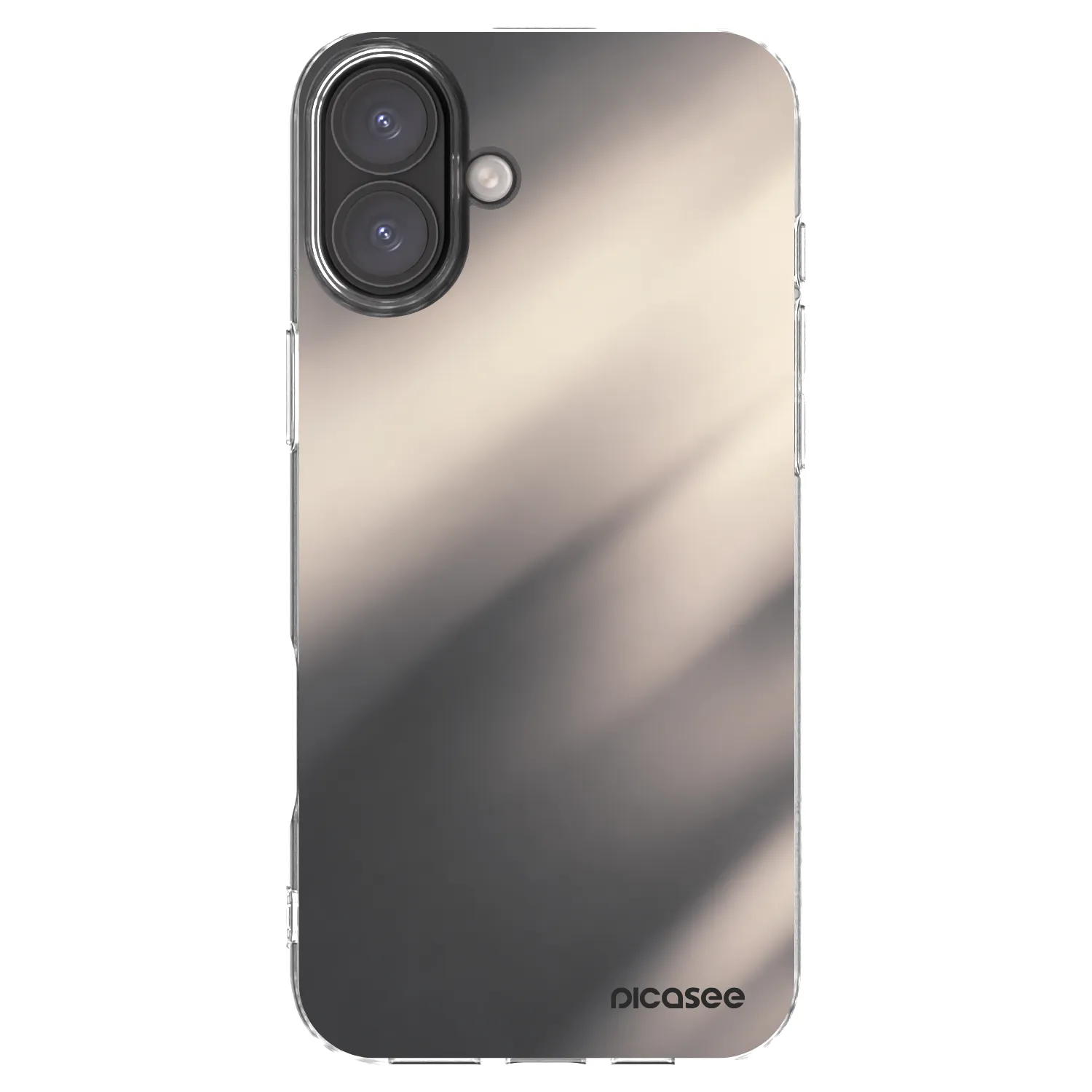 Picasee Apple iPhone 16 Plus Hülle - Transparentes Silikon - Smoky Beige