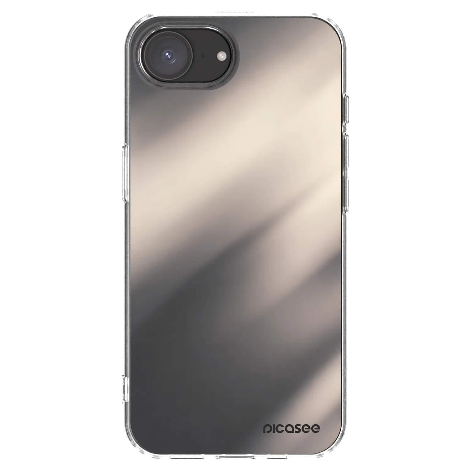 Picasee Apple iPhone 16e Hülle - Transparentes Silikon - Smoky Beige