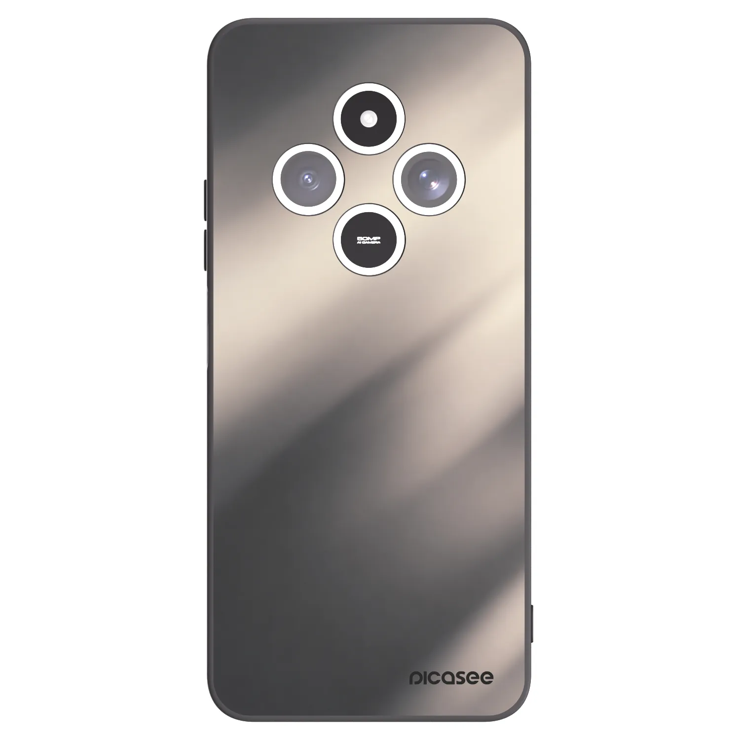 Picasee Xiaomi Redmi 14C Hülle - Schwarzes Silikon - Smoky Beige