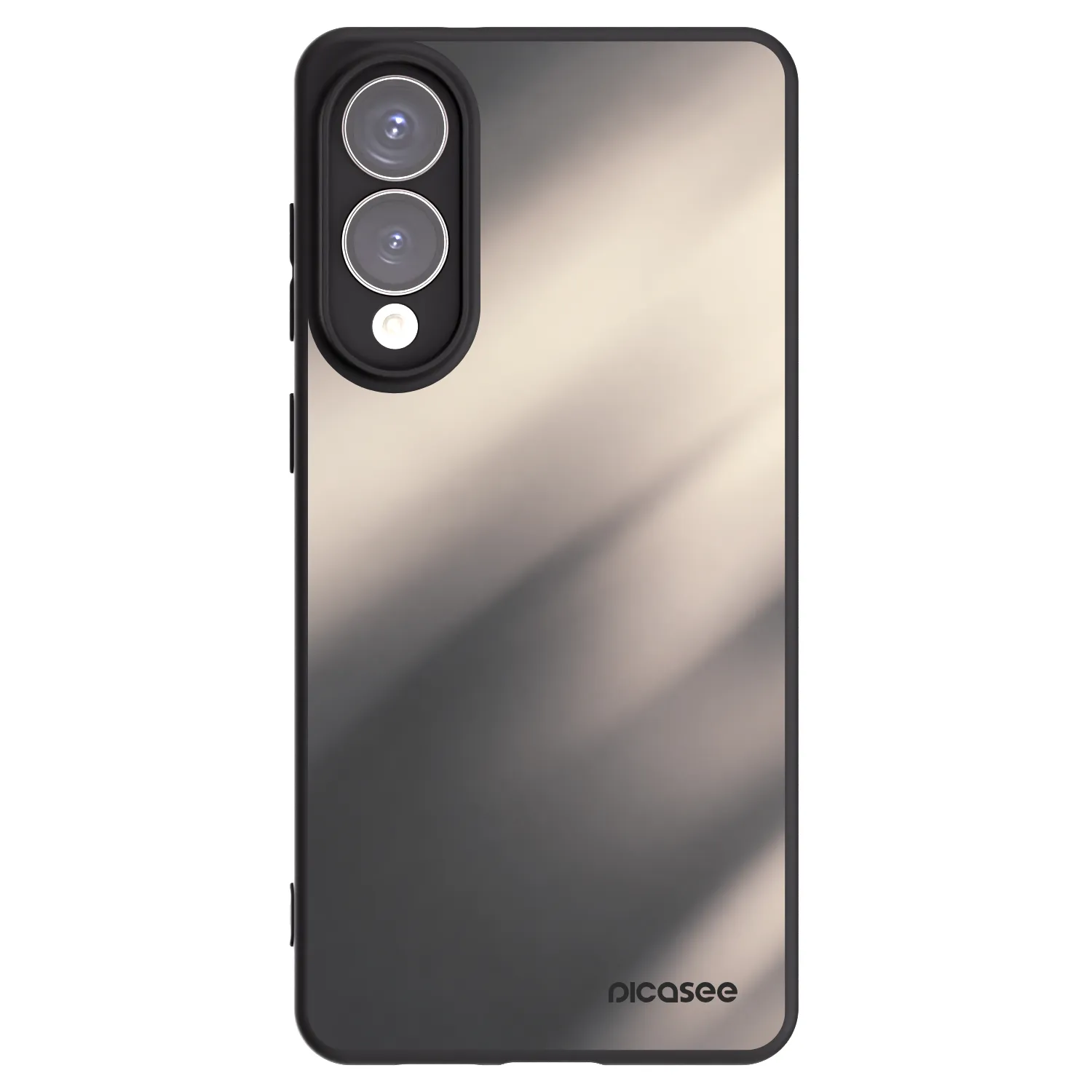 Picasee Samsung Galaxy S25 Edge 5G Hülle - Schwarzes Silikon - Smoky Beige