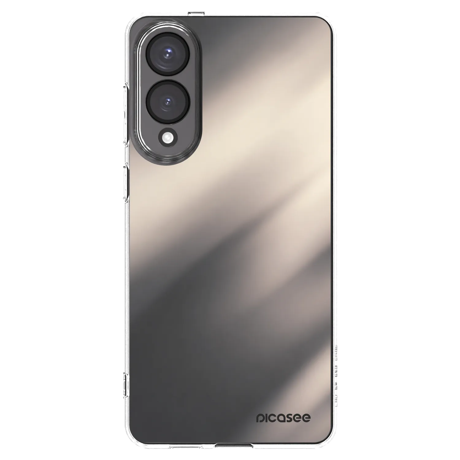 Picasee Samsung Galaxy S25 Edge 5G Hülle - Transparentes Silikon - Smoky Beige