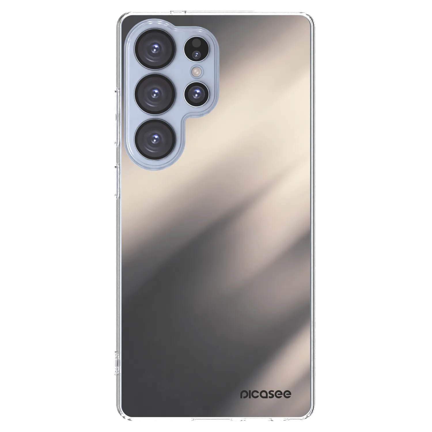 Picasee Samsung Galaxy S25 Ultra 5G Hülle - Transparentes Silikon - Smoky Beige
