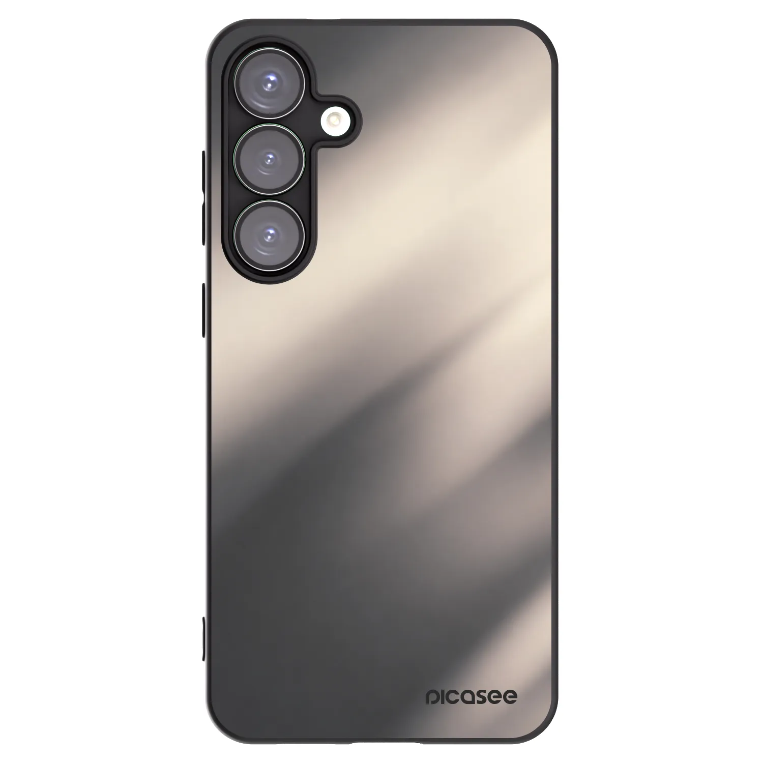 Picasee Samsung Galaxy S25+ 5G Hülle - Schwarzes Silikon - Smoky Beige