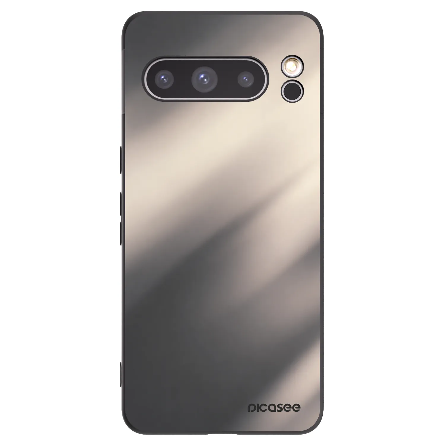 Picasee Google Pixel 8 Pro Hülle - Schwarzes Silikon - Smoky Beige