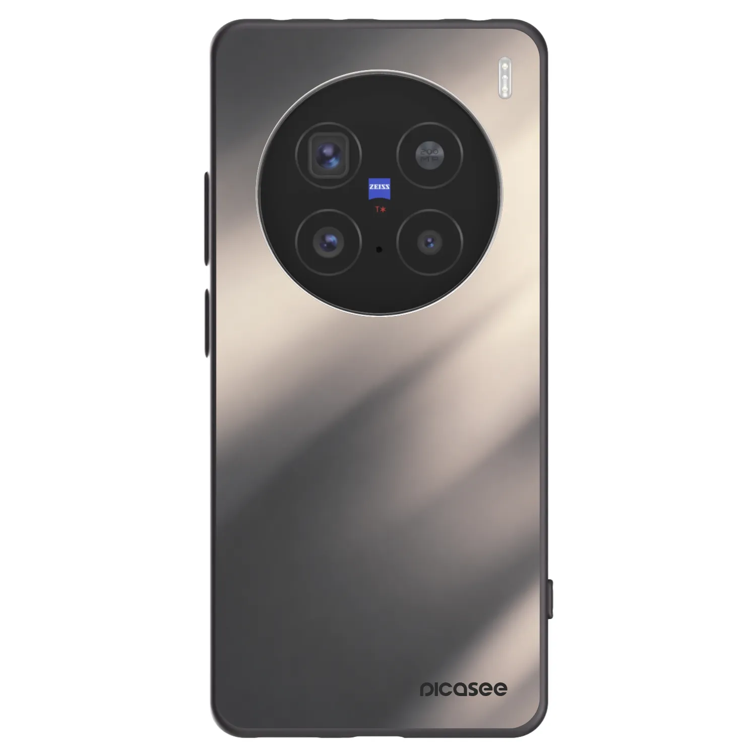 Picasee Vivo X200 Pro Hülle - Schwarzes Silikon - Smoky Beige