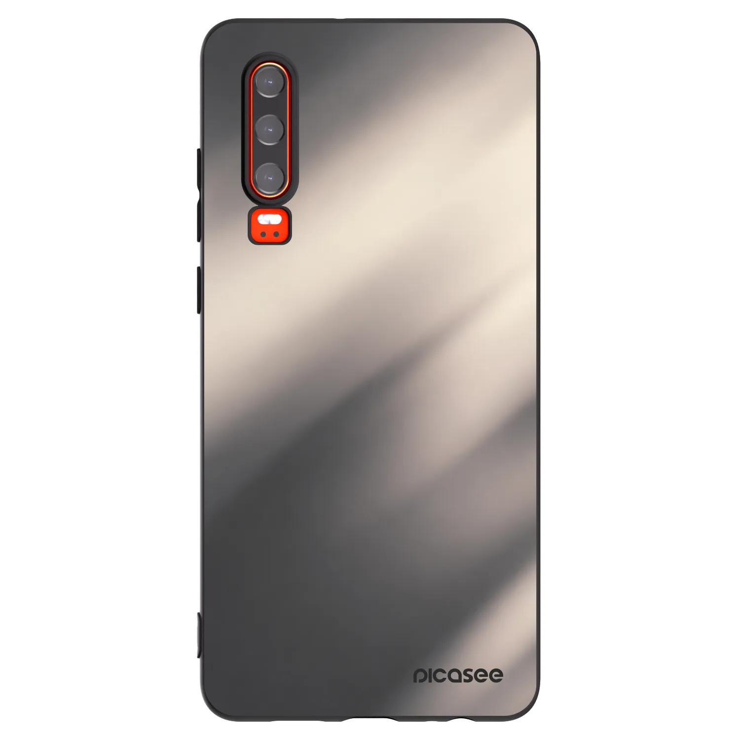 Picasee Huawei P30 Hülle - Schwarzes Silikon - Smoky Beige