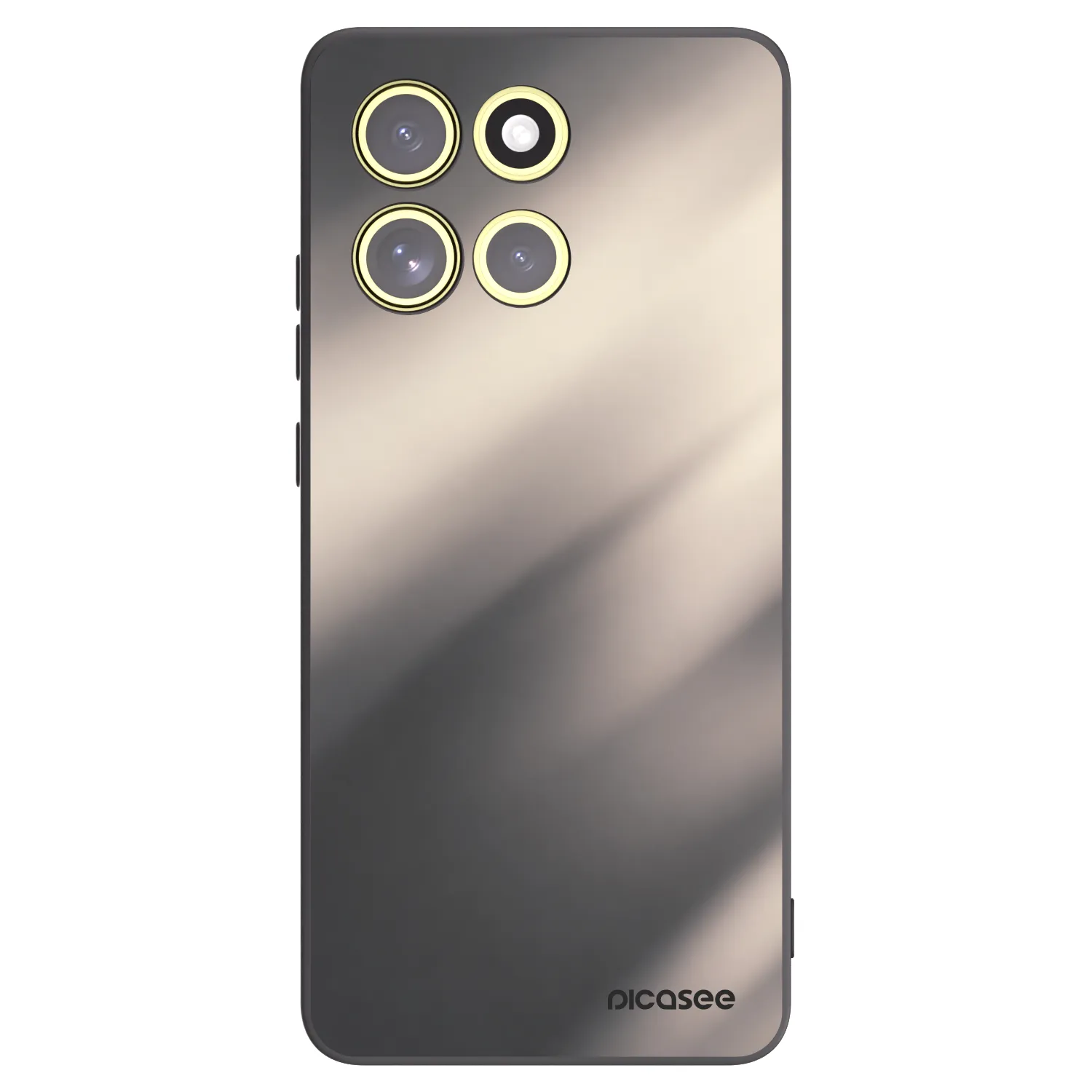 Picasee Motorola Moto G86 Power 5G Hülle - Schwarzes Silikon - Smoky Beige