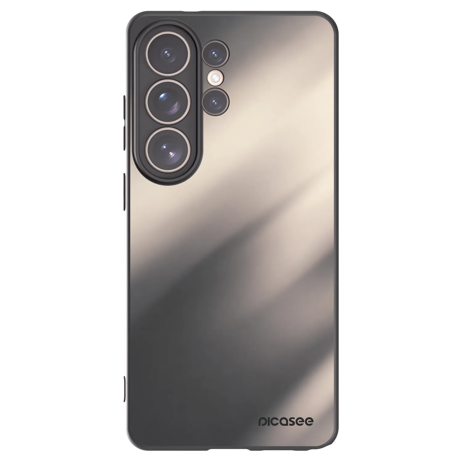 Picasee Samsung Galaxy S26 Ultra Hülle - Schwarzes Silikon - Smoky Beige