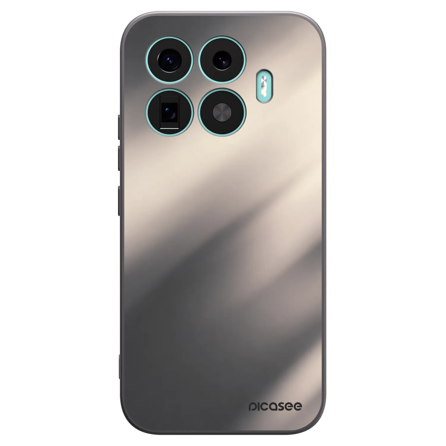 Picasee Xiaomi 17T Hülle - Schwarzes Silikon - Smoky Beige
