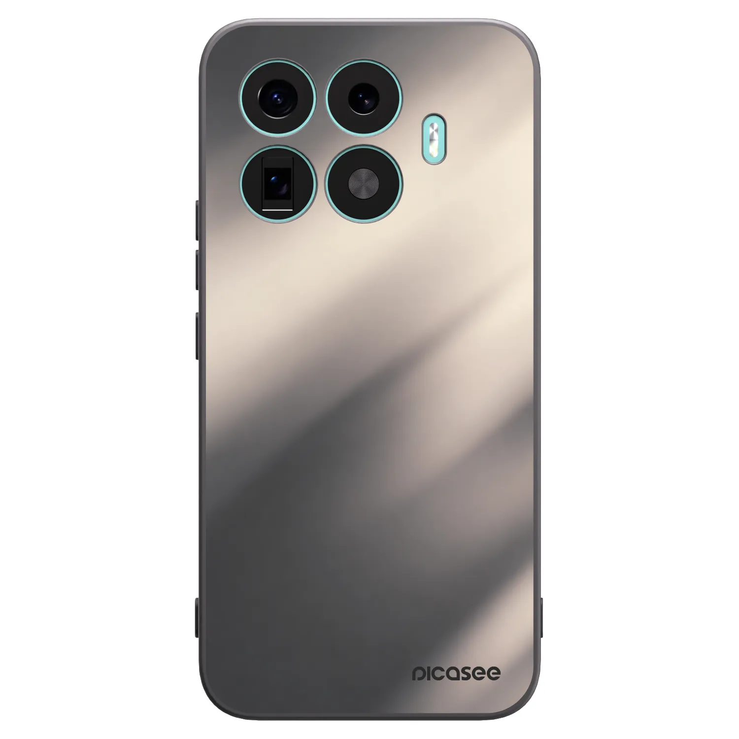 Picasee Xiaomi 17T Pro Hülle - Schwarzes Silikon - Smoky Beige