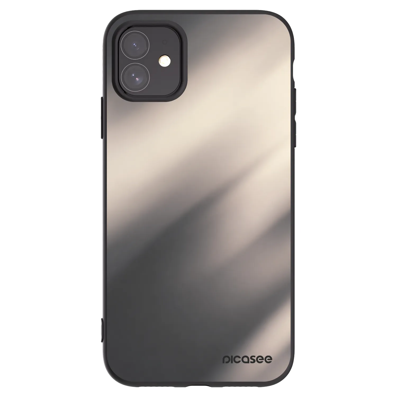 Picasee Apple iPhone 11 Hülle - Schwarzes Silikon - Smoky Beige