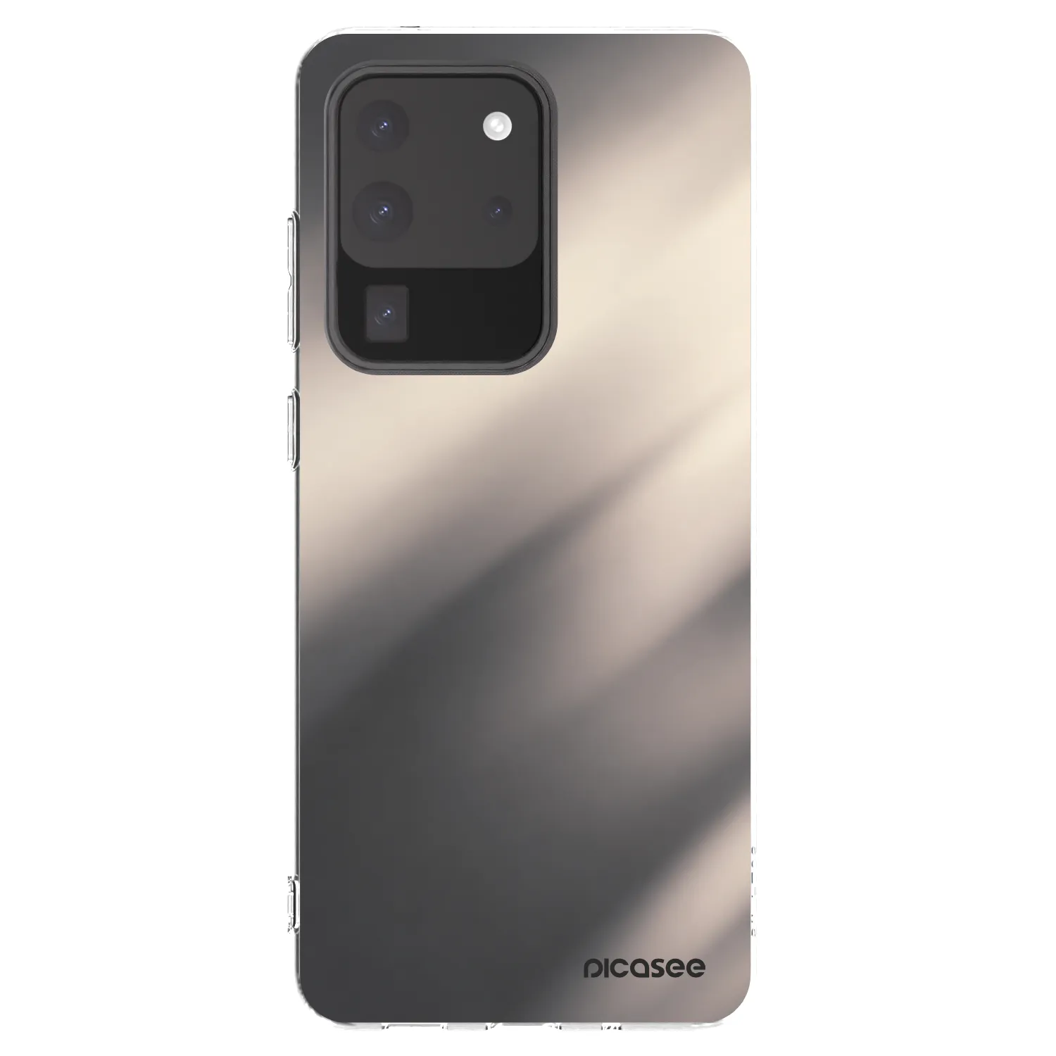 Picasee Samsung Galaxy S20 Ultra 5G G988F Hülle - Transparentes Silikon - Smoky Beige