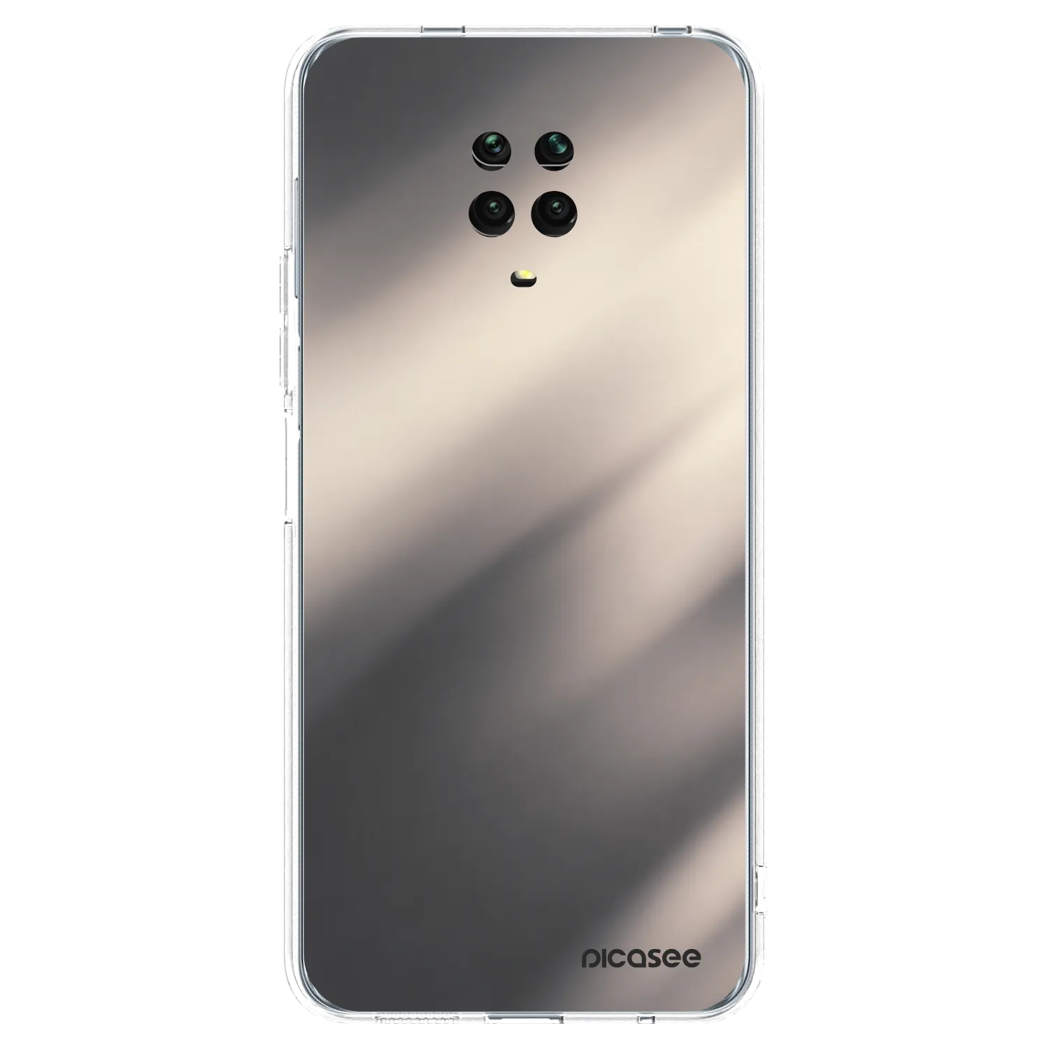 Picasee Xiaomi Redmi Note 9S Hülle - Transparentes Silikon - Smoky Beige