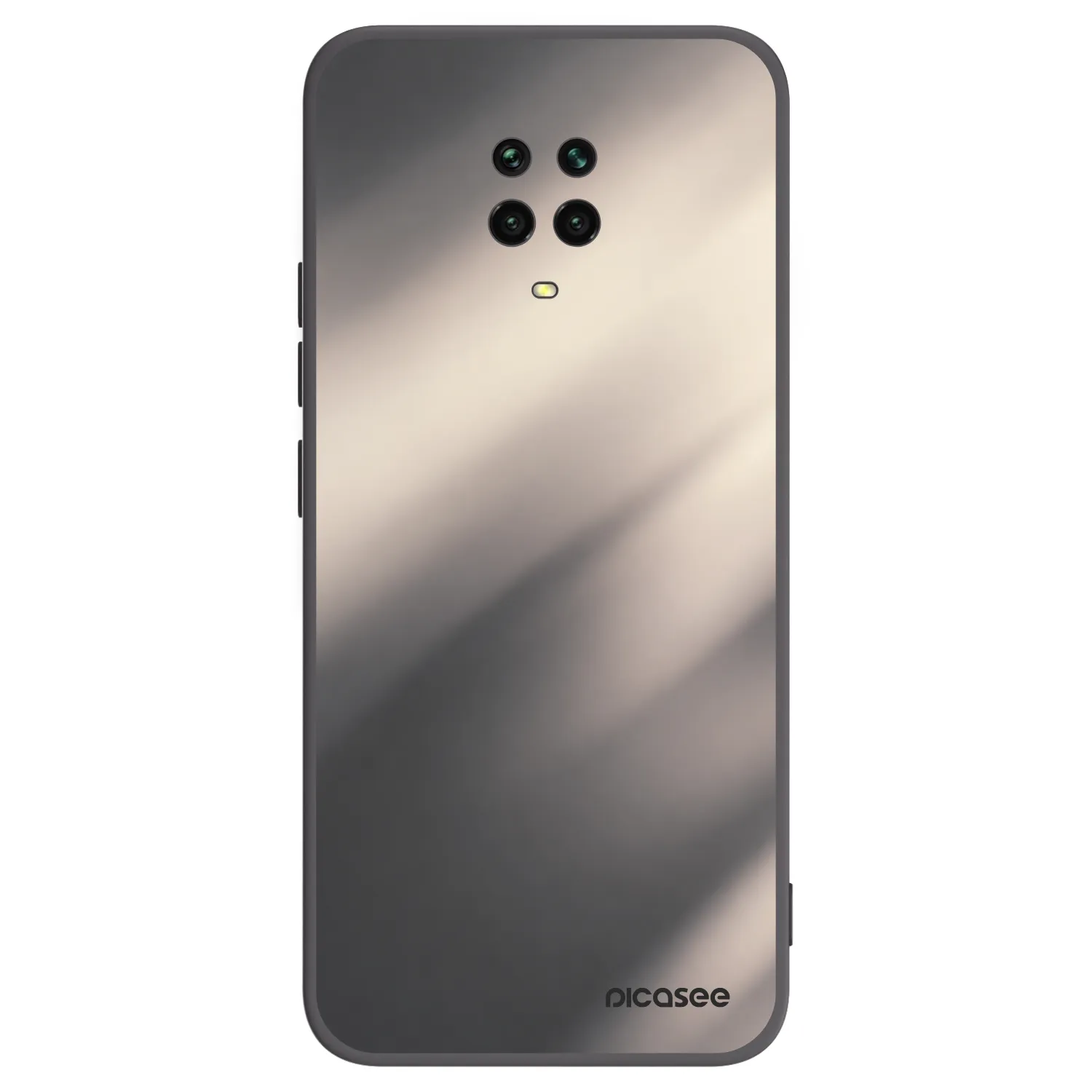 Picasee Xiaomi Redmi Note 9S Hülle - Schwarzes Silikon - Smoky Beige