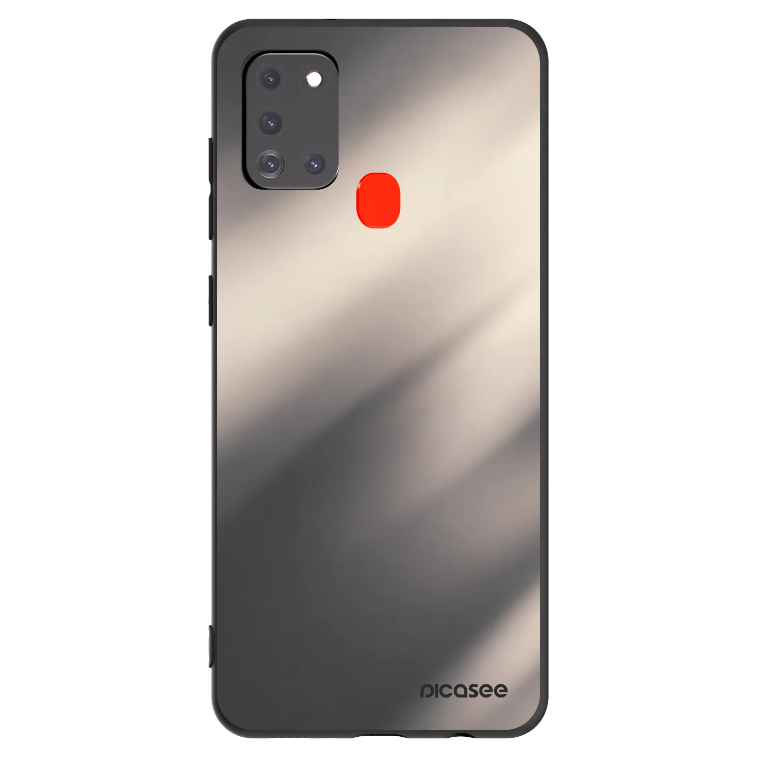 Picasee Samsung Galaxy A21s Hülle - Schwarzes Silikon - Smoky Beige