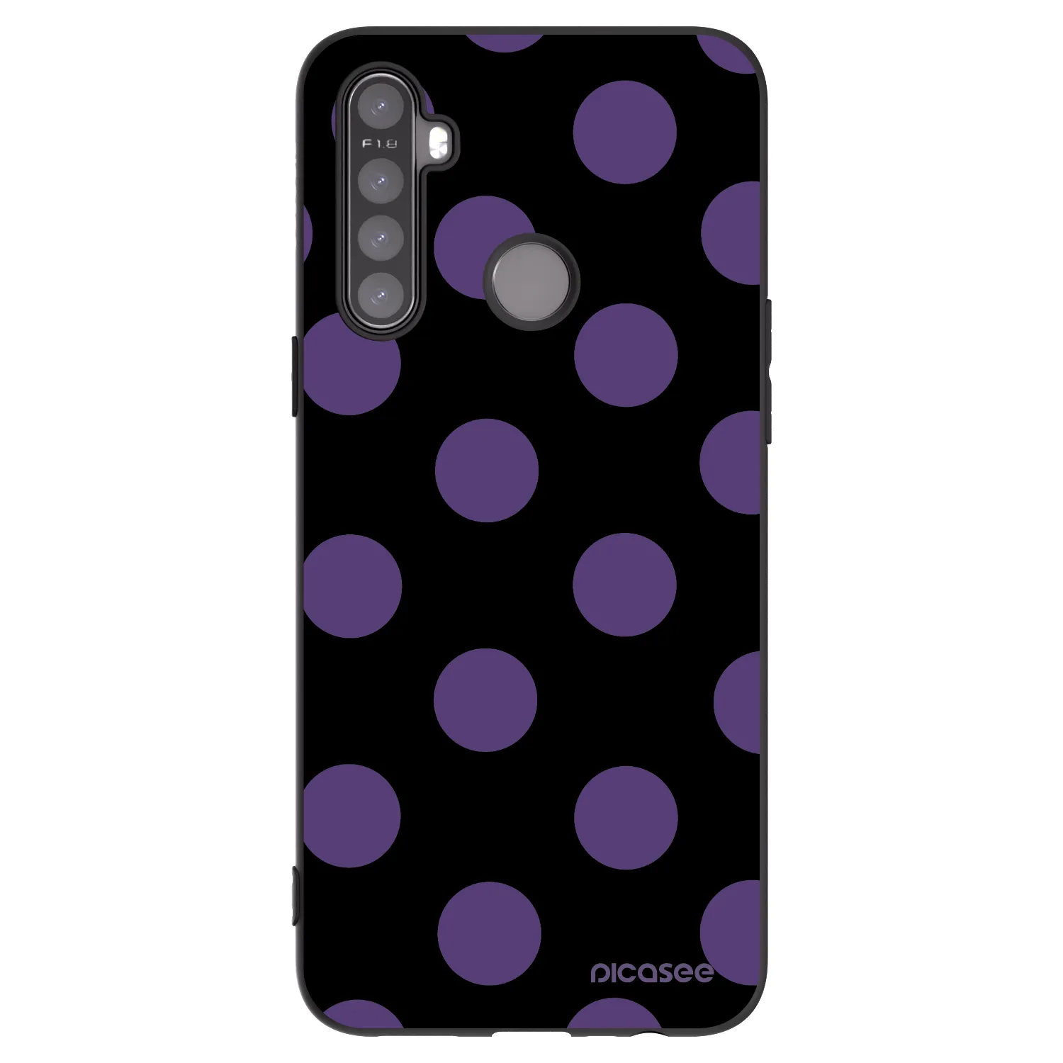 Picasee Realme 5 Hülle - Schwarzes Silikon - Big flickers